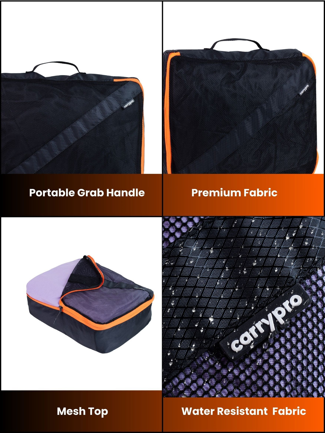 Image of CarryPro The Pro Packing Cubes Travel Organiser (Set of 6)