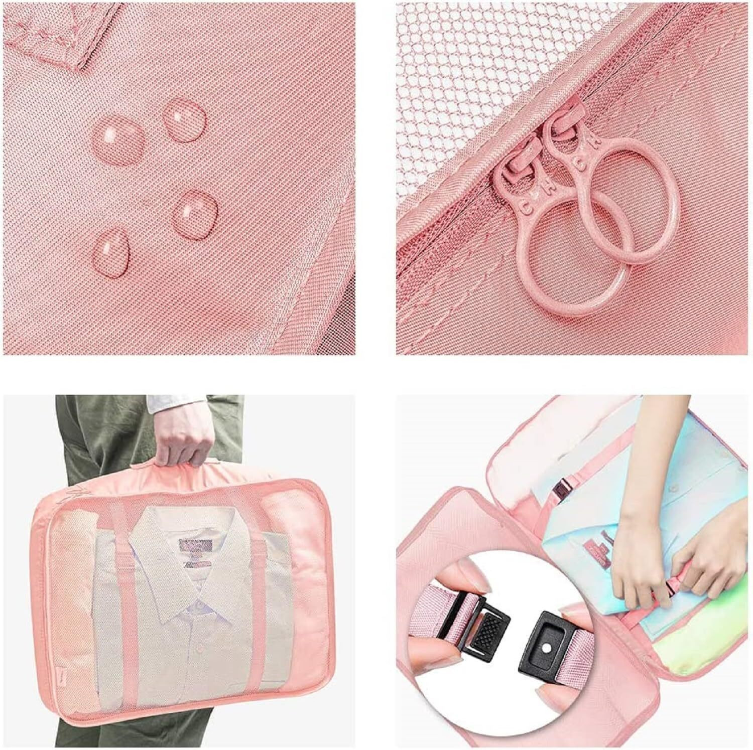 Image of Lakshvia 7 Pcs Travel Storage Bag Packing Cubes Luggage Organizer Travel Pouch Set