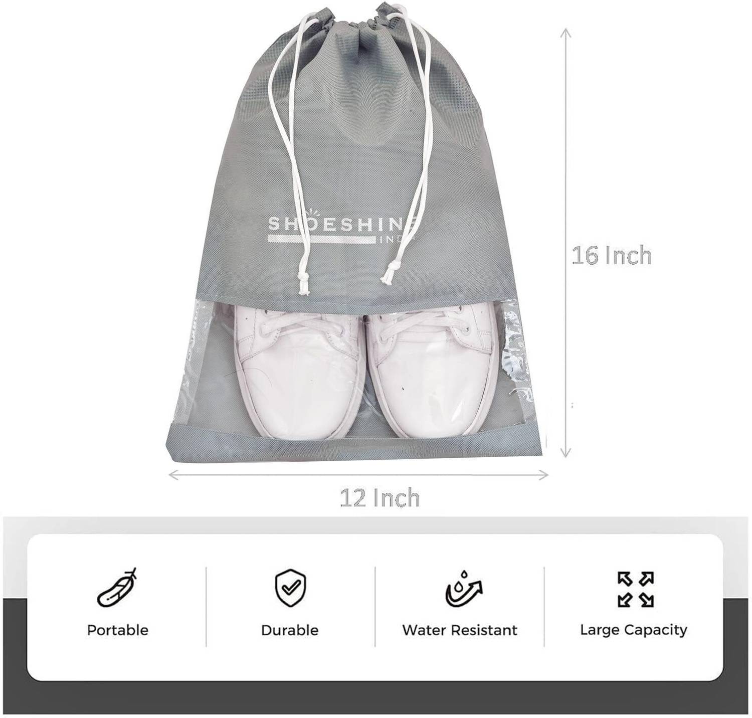 SHOESHINE Shoe Pouch Gray - Image 3