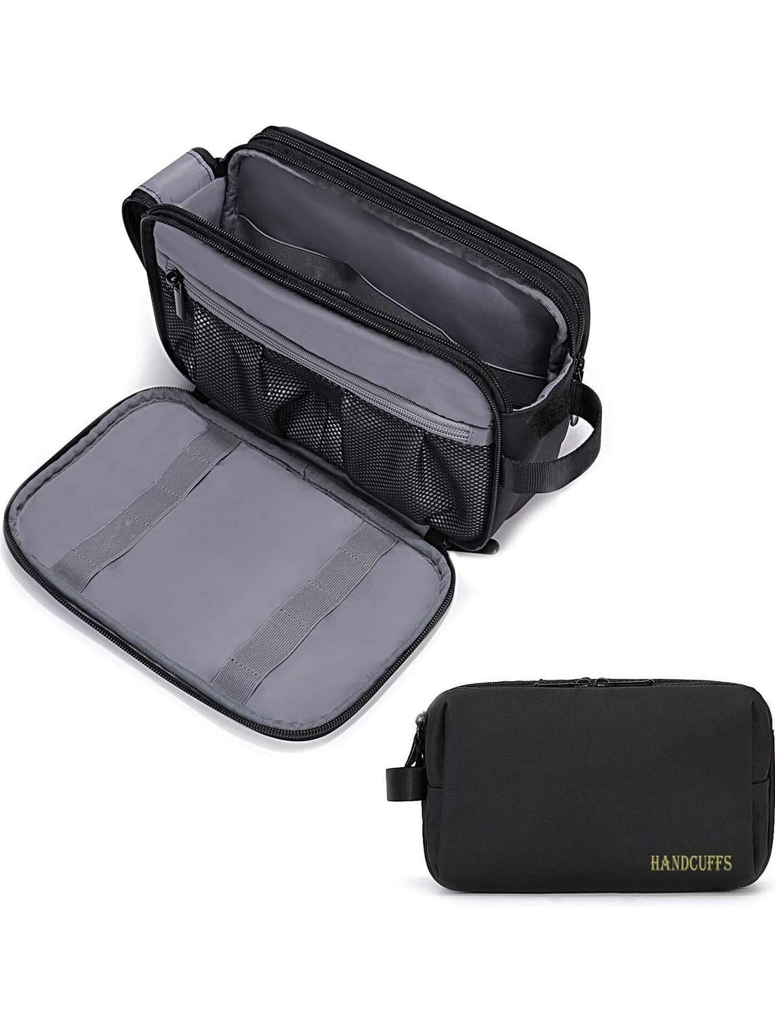 Image of netizen Quality Multi-Purpose Travel Shaving Bag / Make up pouch for Men & Women (Black) Travel Shaving Bag (Black)