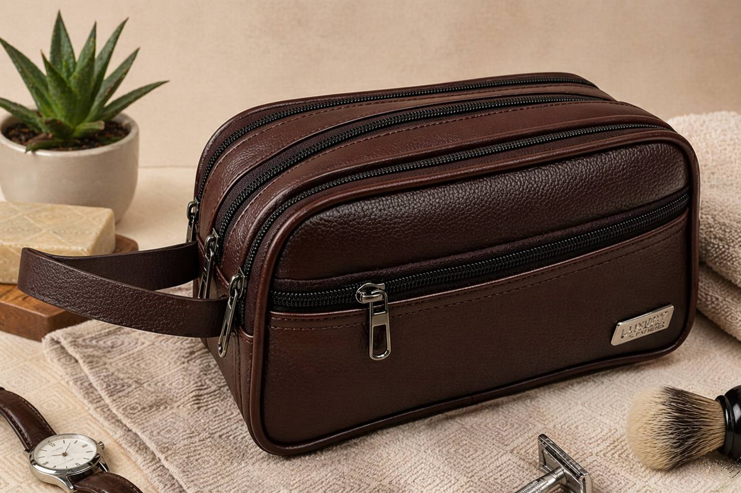 Widraw 3 Zipper Toiletry Makeup Shaving Kit bag For Men And Women , saving kits bag Travel Shaving Kit & Bag