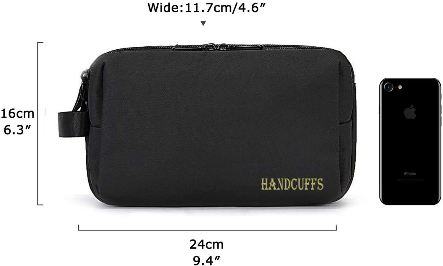 Image of netizen Quality Multi-Purpose Travel Shaving Bag / Make up pouch for Men & Women (Black) Travel Shaving Bag (Black)