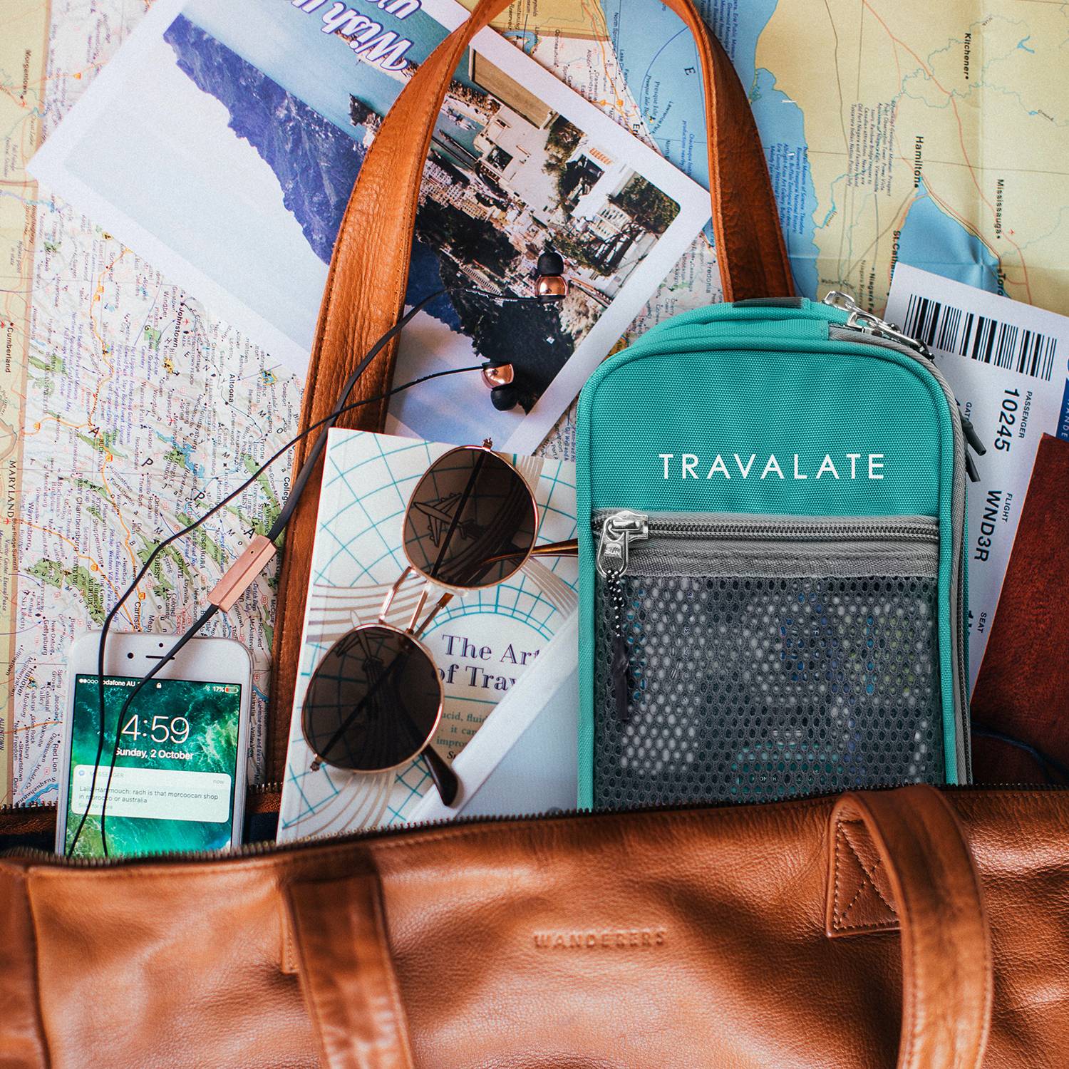 Travalate 3 Compartment Travel Organizer Pouch - Image 5