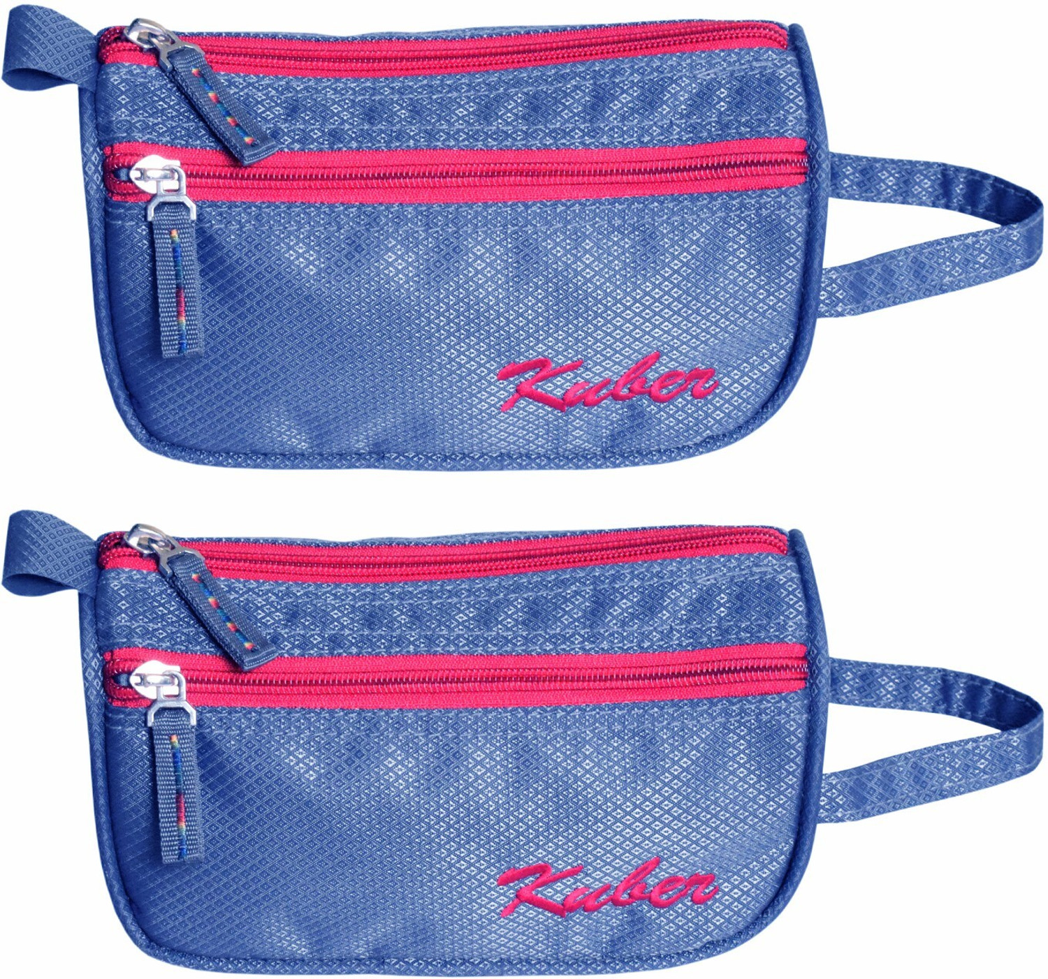 Image of KUBER INDUSTRIES Travel Toiletry Bag Shaving Dopp Kit, Pack of 2 (Blue) Travel Toiletry Kit