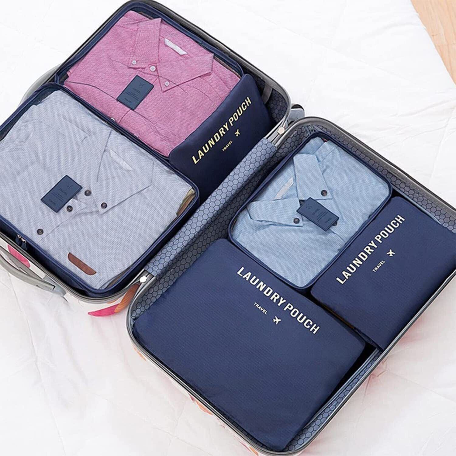 Image of RAIYARAJ Travel Storage Clothes Packing Cubes Space Savers Bag Travel Toiletry Kit