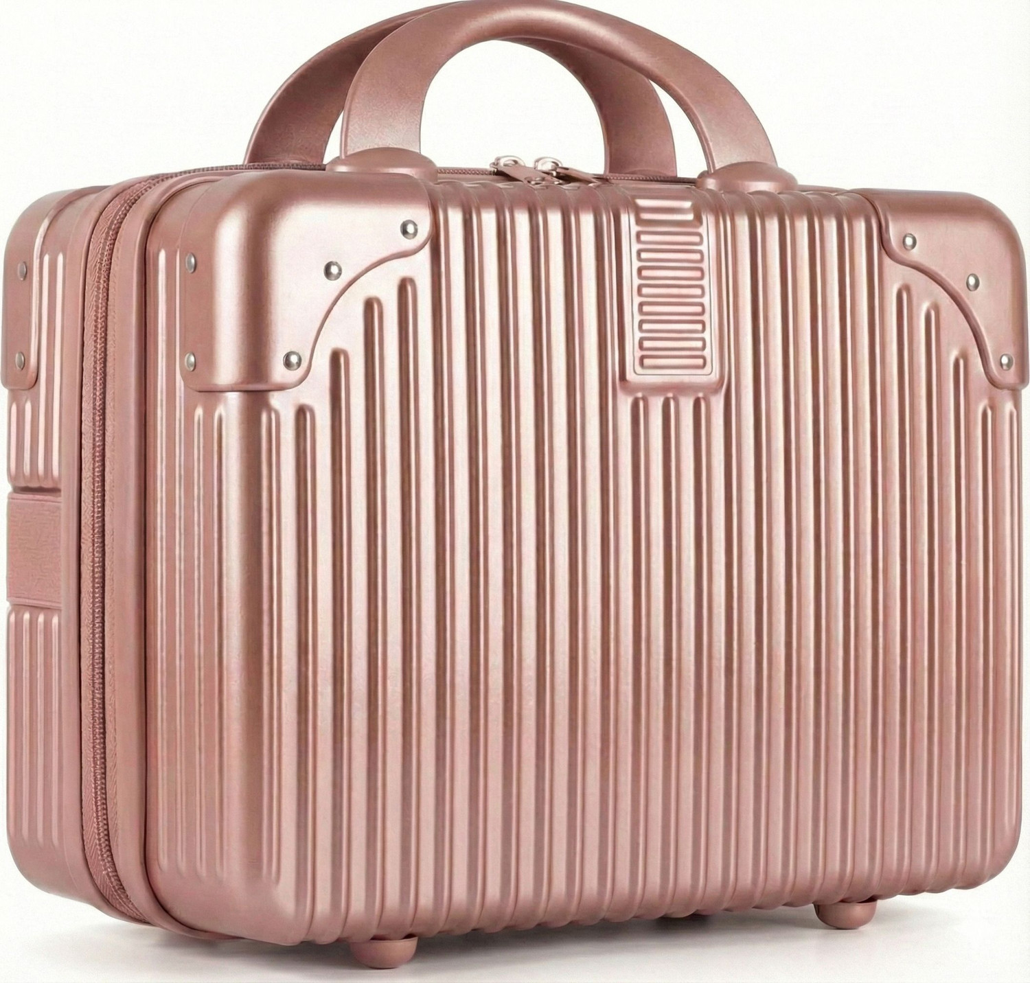 Image of SOLUNA IMPERIUM Hard Shell Makeup Vanity Case for Women | Travel Cosmetic Organizer Box Travel Toiletry Kit