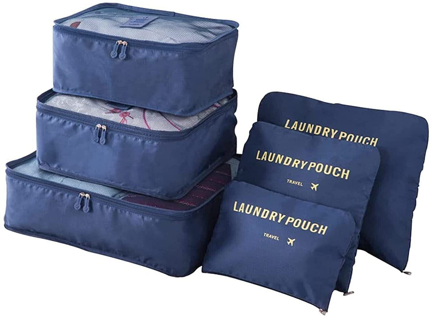 Image of RAIYARAJ Travel Storage Clothes Packing Cubes Space Savers Bag Travel Toiletry Kit