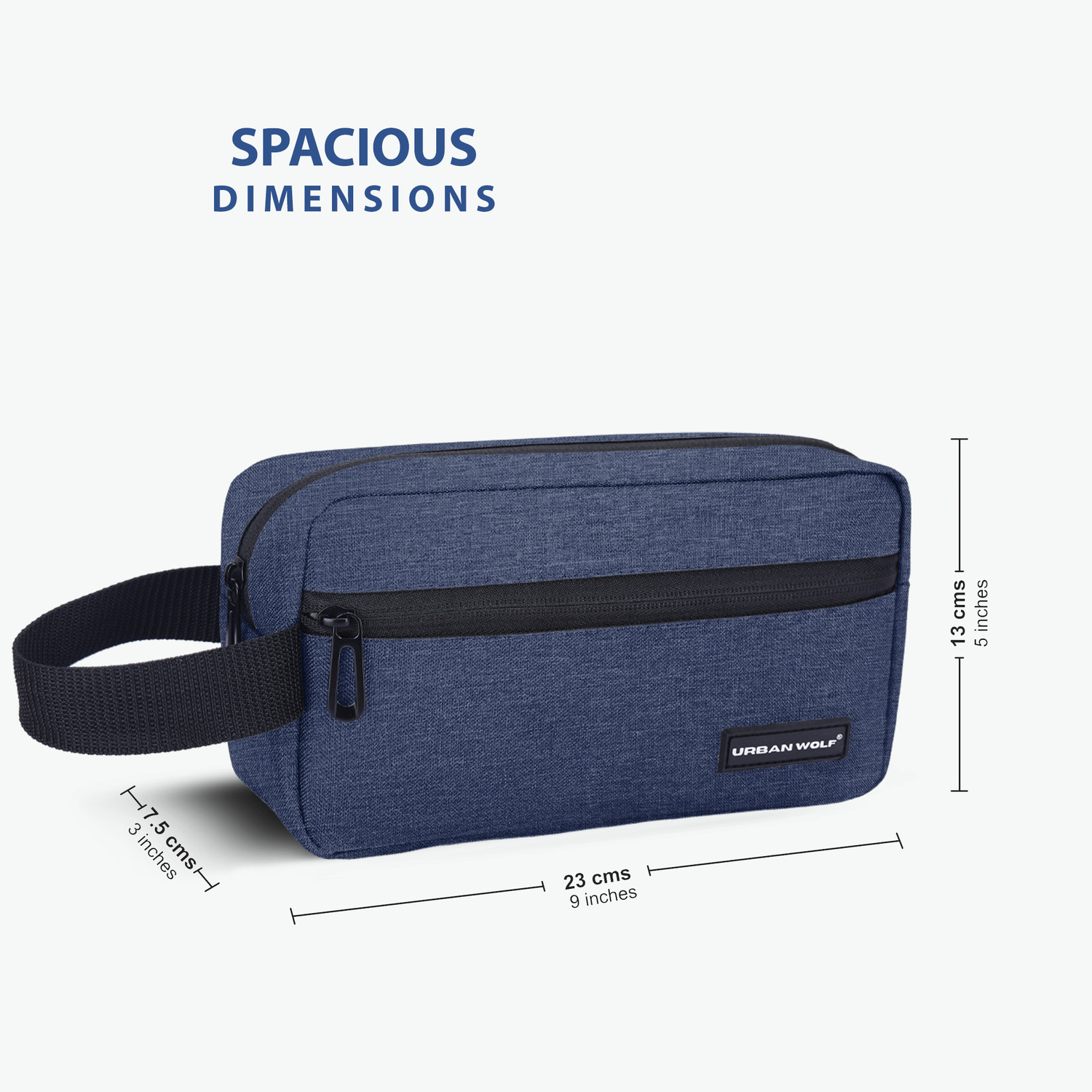 Image of URBAN WOLF Travel Toiletry Bag for Men and Women: Water-Resistant Shaving Kit Bag Travel Toiletry Kit