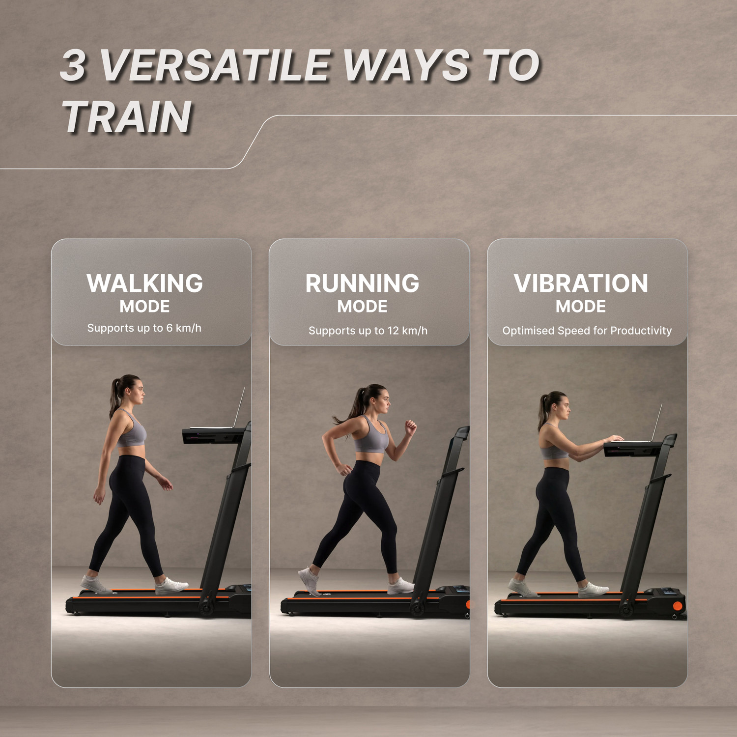 Image of Cult Treadmill with Desk 5.5HP Peak 120Kg Weight Adjustable & Detachable Desk HomeUse Treadmill (Max Weight:120 kg)