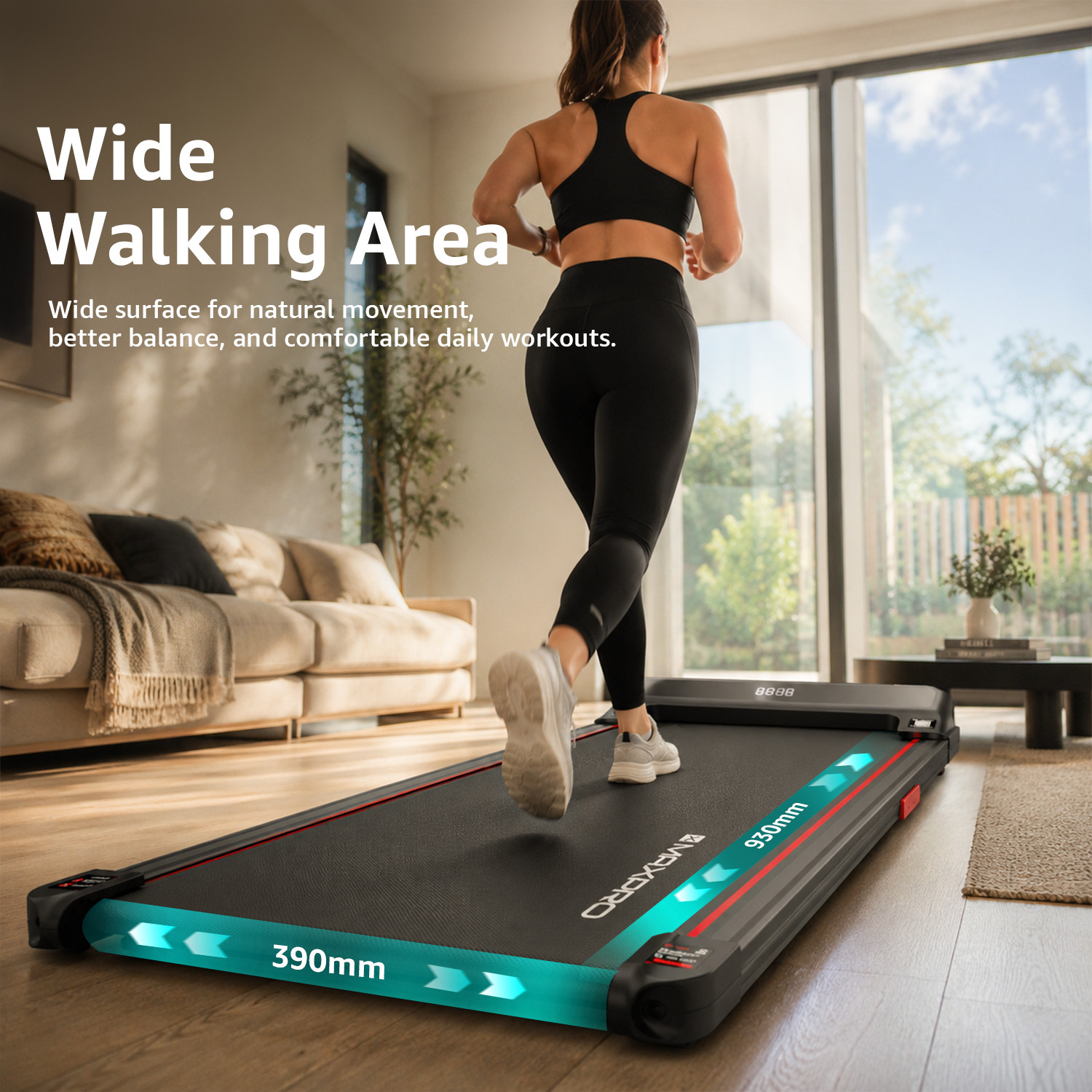 Image of Maxpro WALKPAD 3.5HP BLDC Motor, 12 Km /Hr Speed, 110kg Max.User Weight, LED Display Treadmill (Max Weight:110 kg)