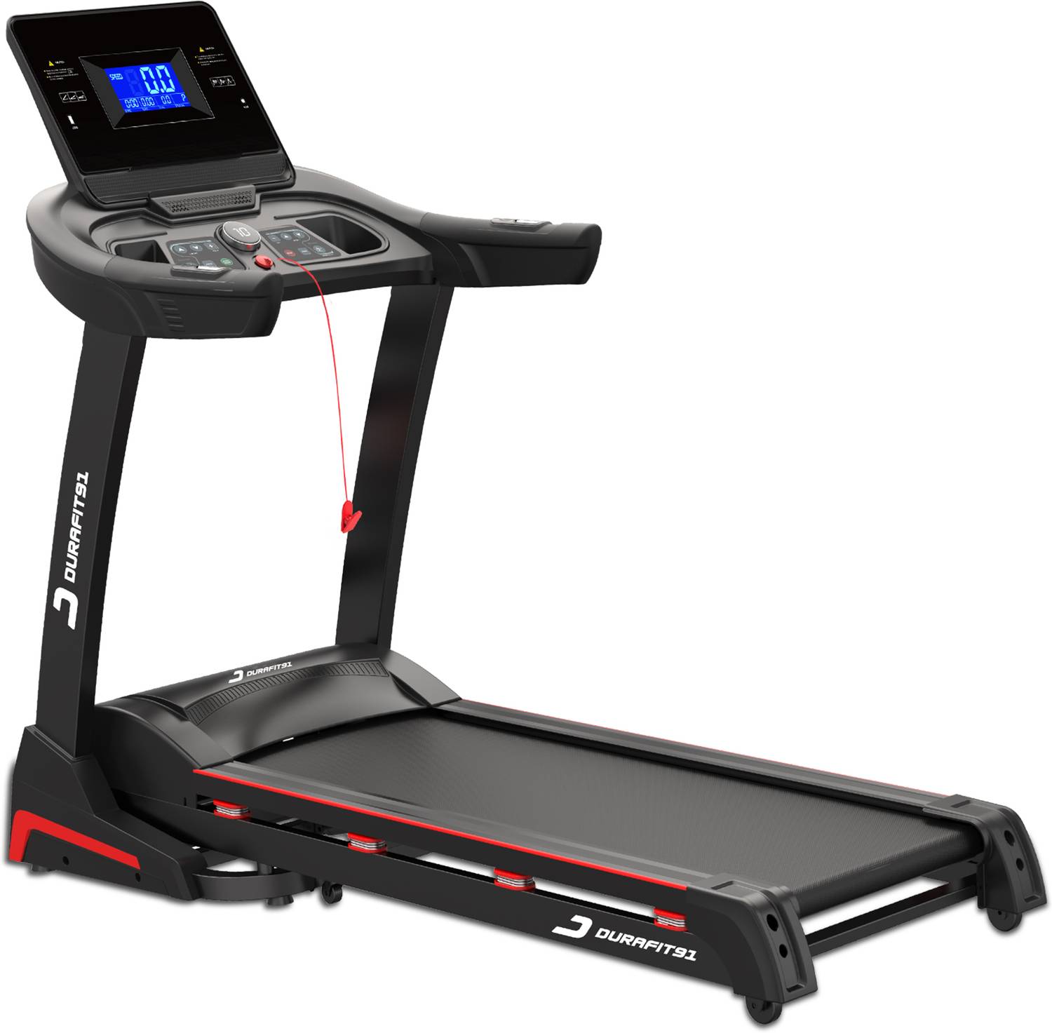 Durafit91 Panther Pro 5.5HP Peak DC 140Kg User Weight|15-Auto Incline|18km Speed| Foldable Treadmill (Max Weight:140 kg)
