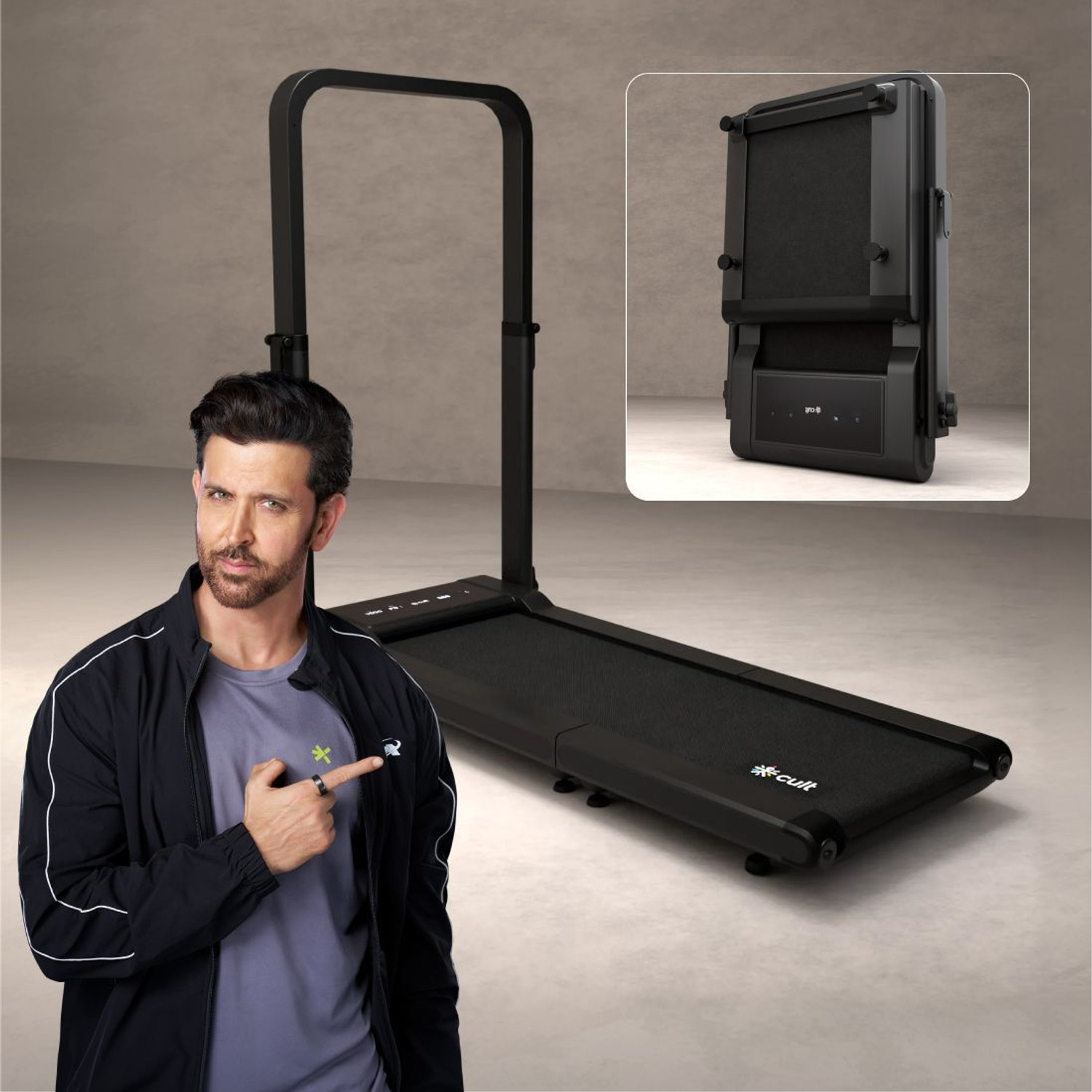 Image of Cult Fold Plus Center-Folding Walking Pad 5HP Peak | Weight Support 130kg Home use Treadmill (Max Weight:130 kg)