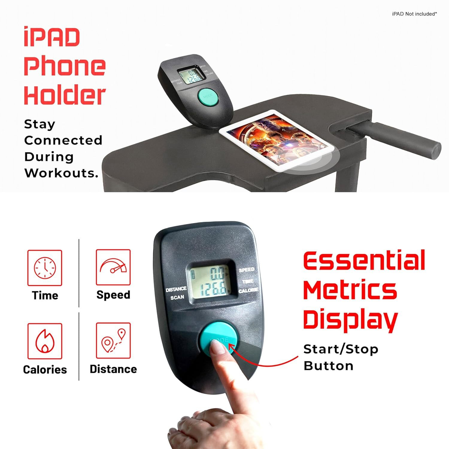 Image of Sparnod Fitness STH 550 Manual Foldable Treadmill For Home Use, 5-Layer Anti-Skid Belt Treadmill (Max Weight:100 kg)