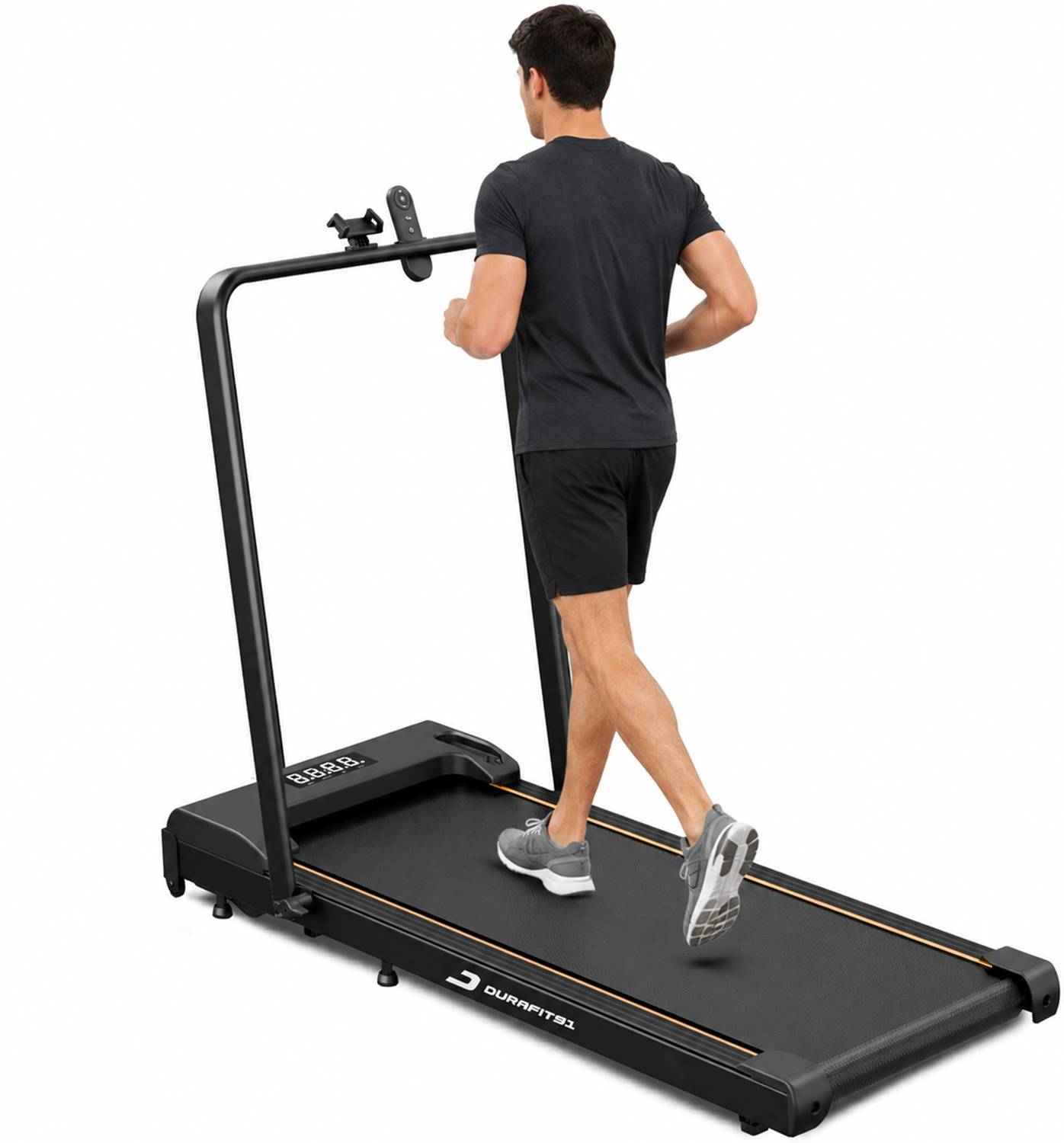 Durafit91 Dash Walkpad 2.5HP Peak BLDC 100Kg User Weight 8km/h Speed with Remote Control Treadmill (Max Weight:100 kg)