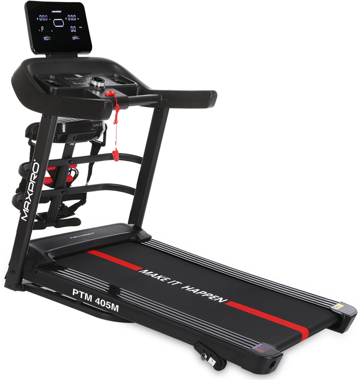 Image of Maxpro PTM405M 4.5HP Peak Motor with Massager,Free Diet Plan,Fit Show App,LED Display Treadmill (Max Weight:110 kg)