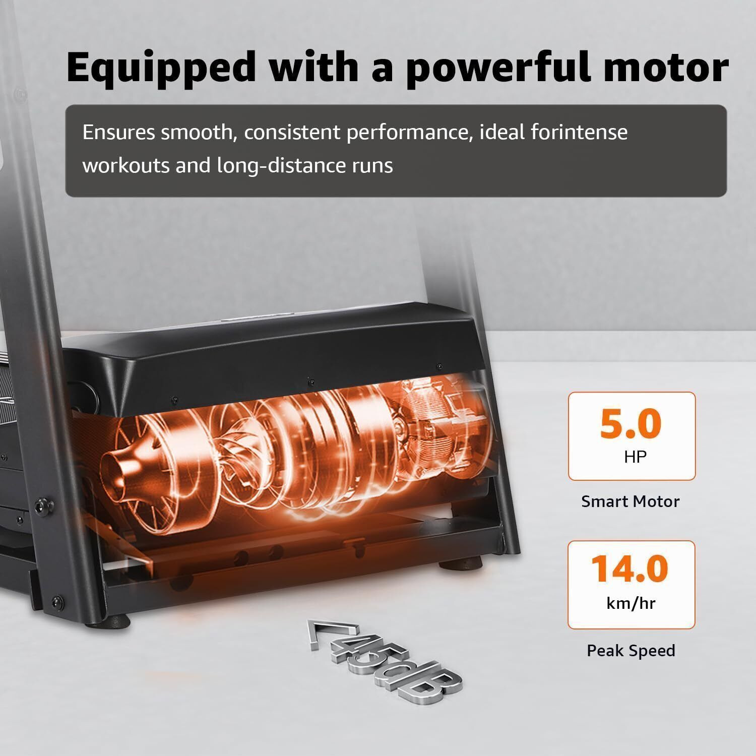 Image of Maxpro PACE PRO 5HP DC Motor, 14Km /h Speed, 6-Level Incline, Folding with Massager Treadmill