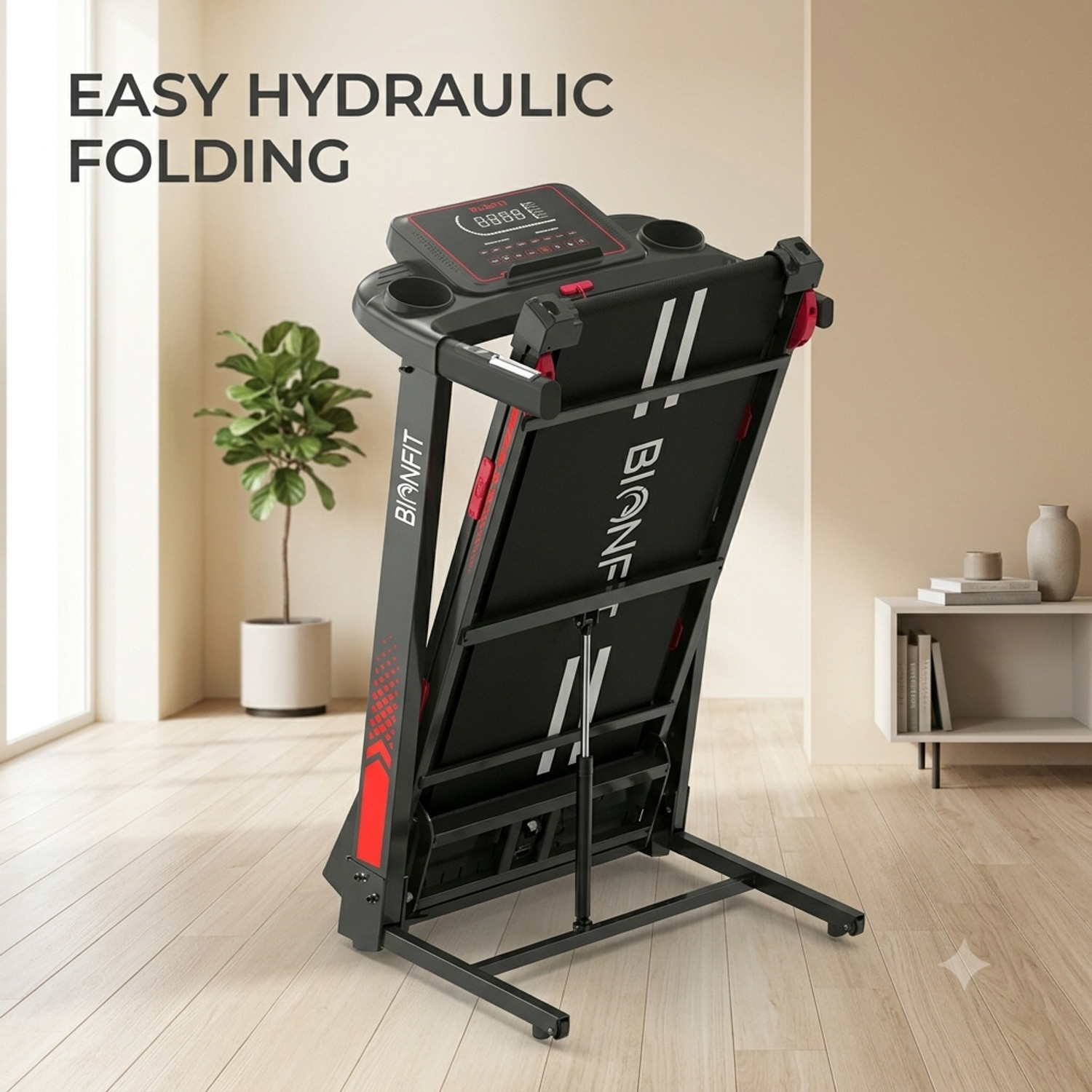 Image of BIONFIT Cardio-X8 Treadmills for Home, 5 HP BLDC, Auto Incline, Shock-Absorbing, 130 Kg Treadmill (Max Weight:130 kg)