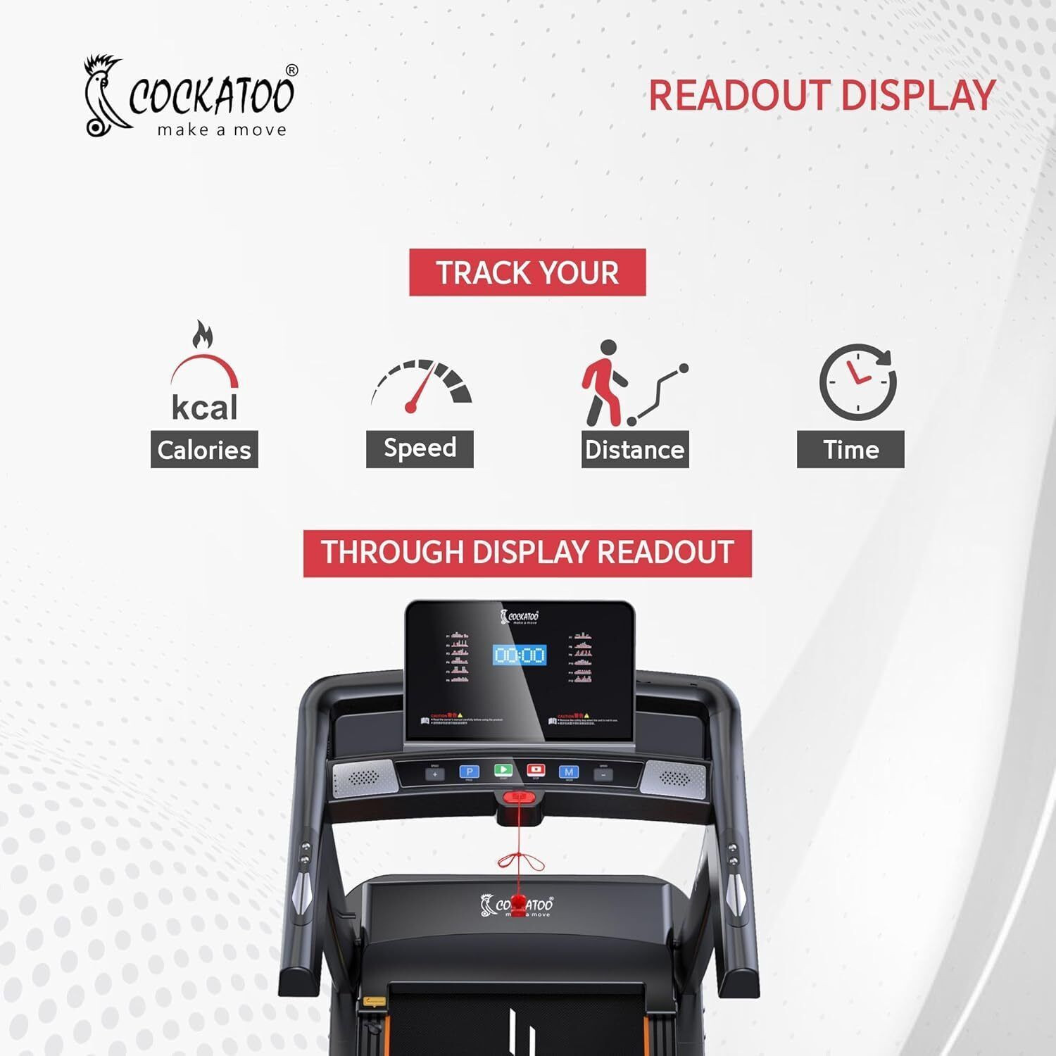 Image of Cockatoo Sports Alpha Run 4.0 4HP Peak Manual Incline Treadmill (Max Weight:120 kg)