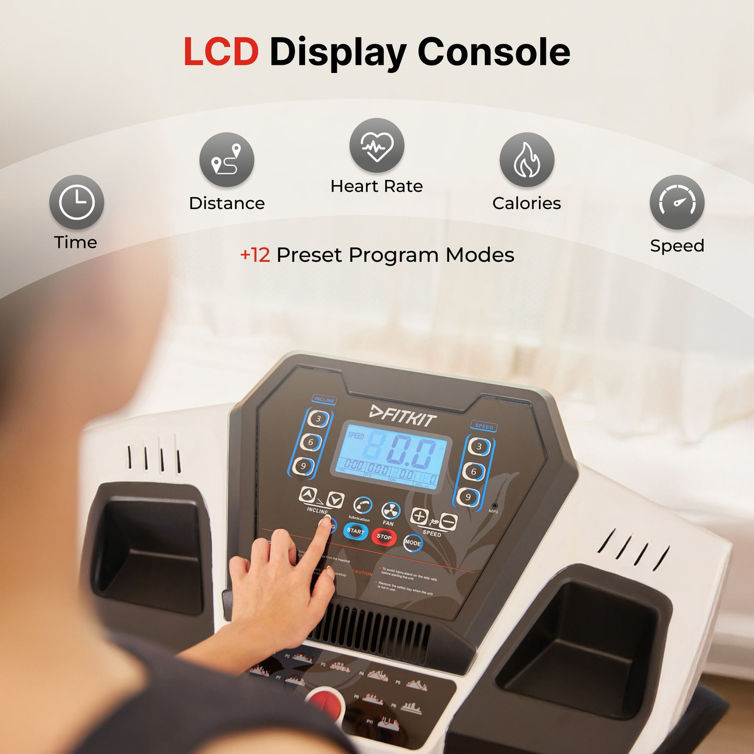 Image of FITKIT by Cult FT200M BLDC Motor (6.5 HP Peak) Treadmill Max Weight 150Kg Perfect for Home Use Treadmill (Max Weight:150 kg)