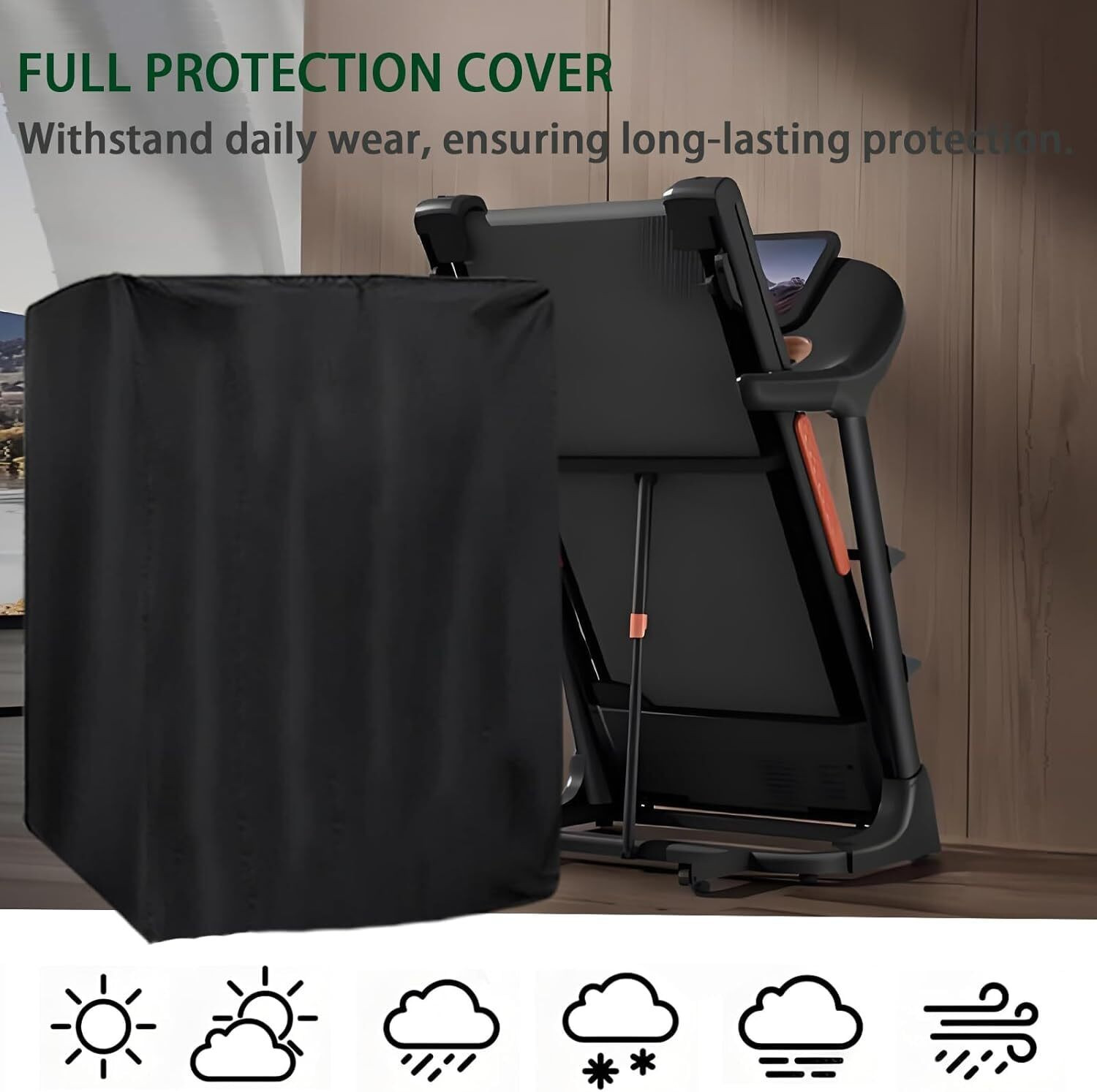 Image of Let's Play Treadmill Cover for Home Gym Use Foldable Cover - Suitable for All Treadmill (Max Weight:0 kg)