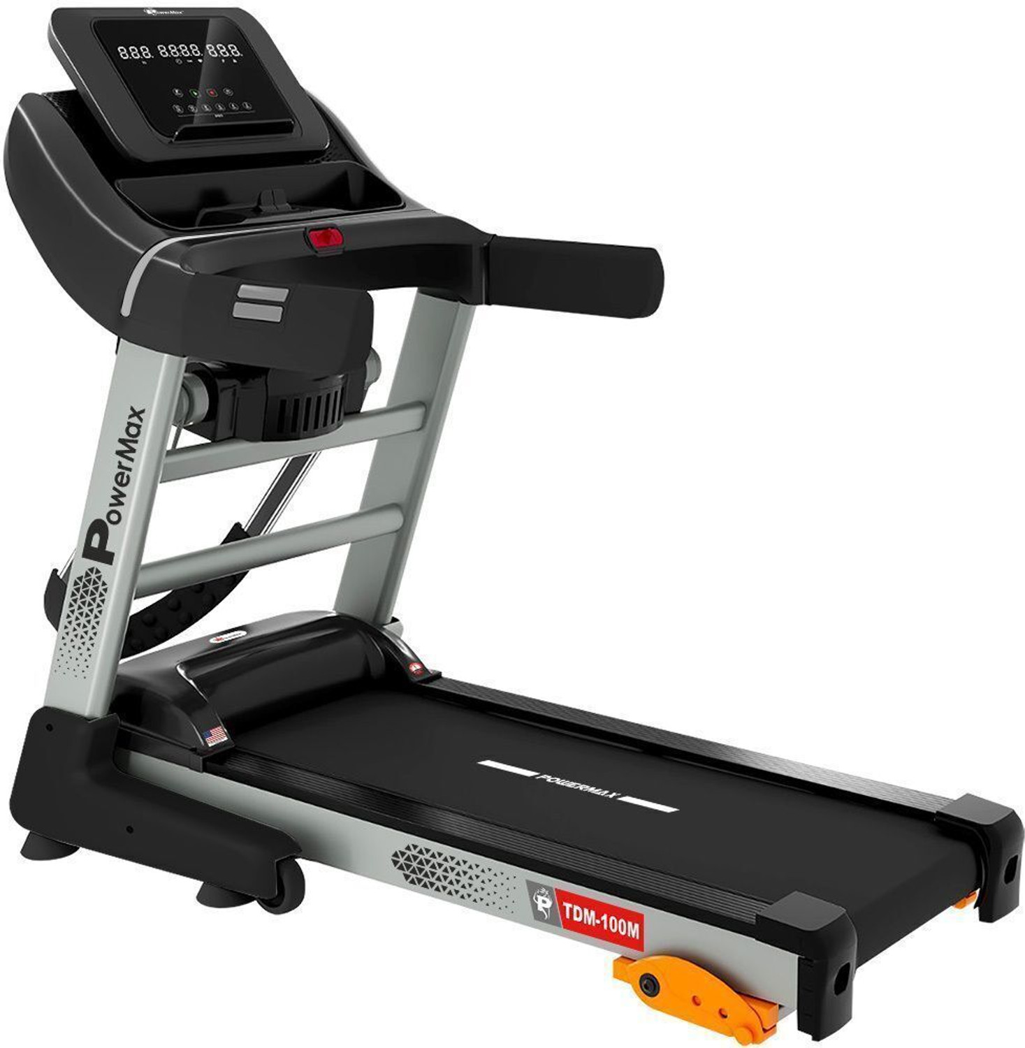 Image of Powermax Fitness TDM-100M 5HP 130kg Massager with Manual Incline & Pulse Sensor for Home Workout Treadmill (Max Weight:130 kg)
