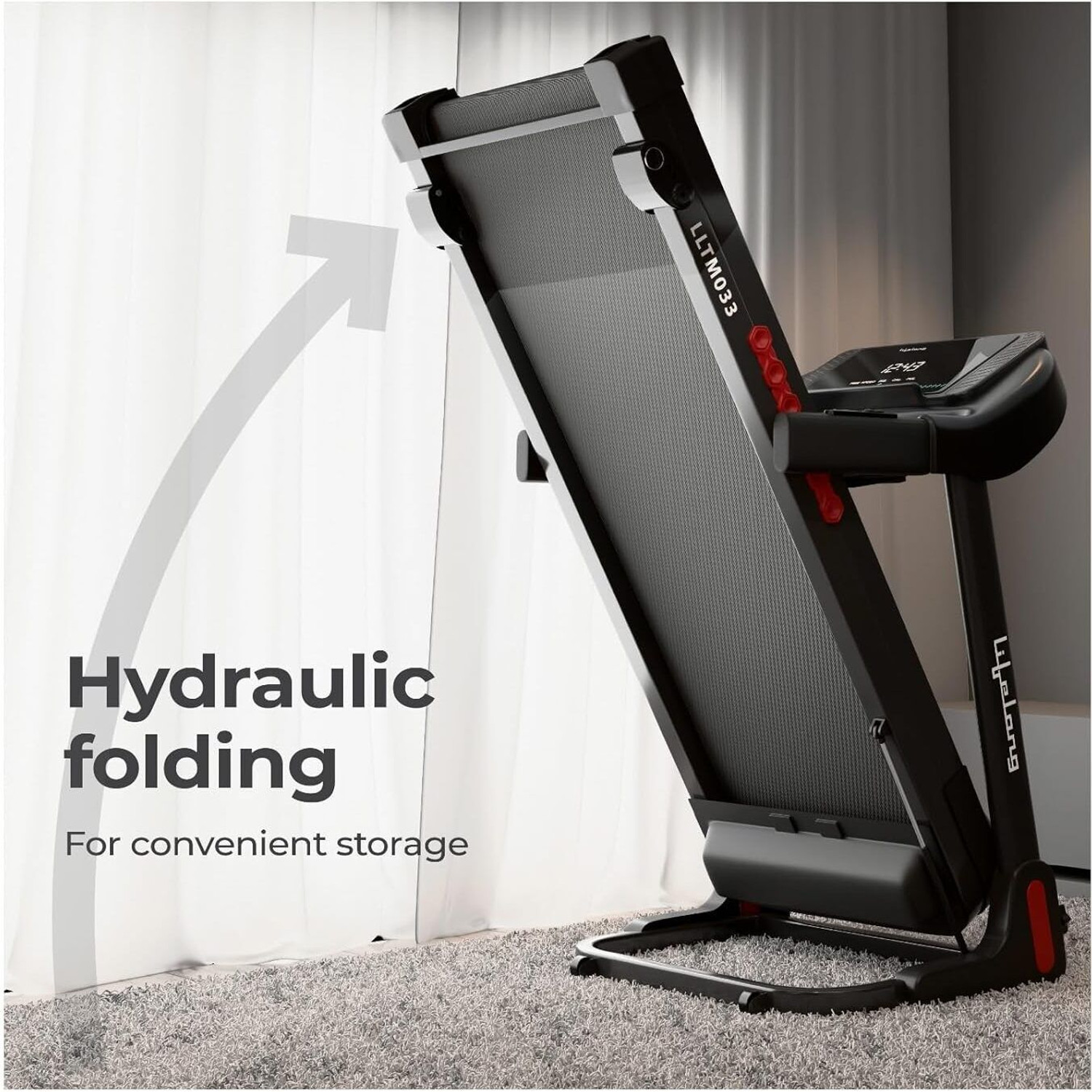Image of Lifelong 4.5HP Motorized Treadmill for Home Manual Incline 12% Foldable Handle Treadmill (Max Weight:100 kg)