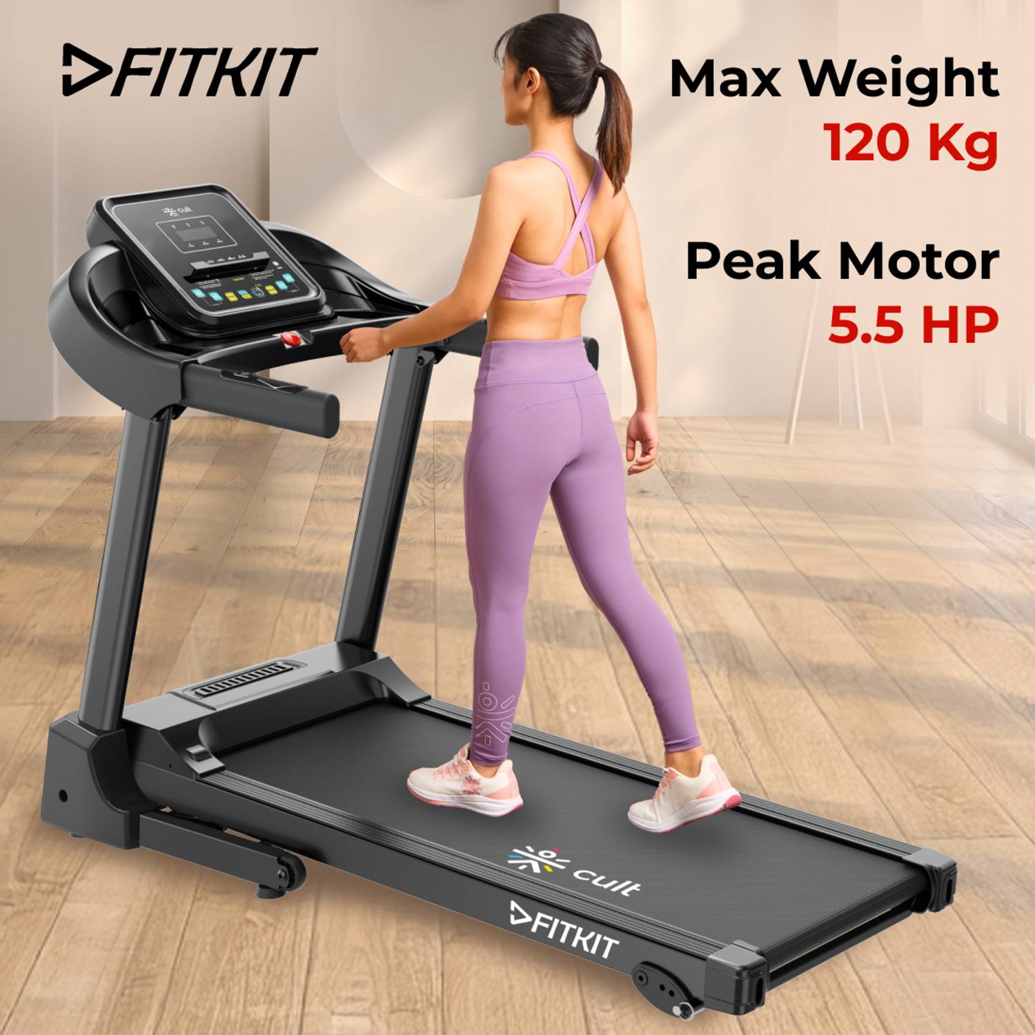FITKIT by Cult TurboRun BLDC Motorized (5.5HP Peak) 120Kg Max Wei