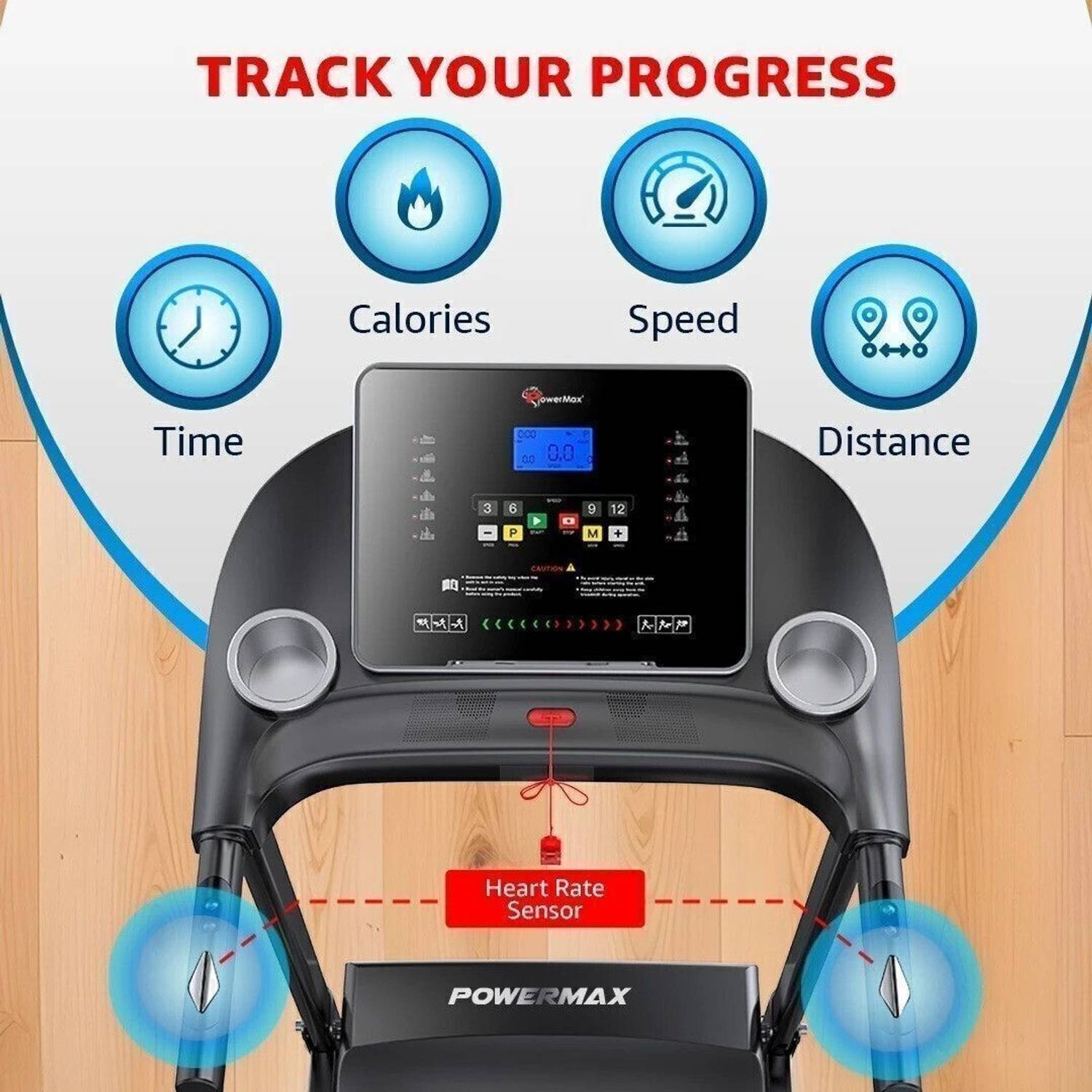 Powermax TDM-96 4HP 110kg Manual Incline Treadmill - Image 3