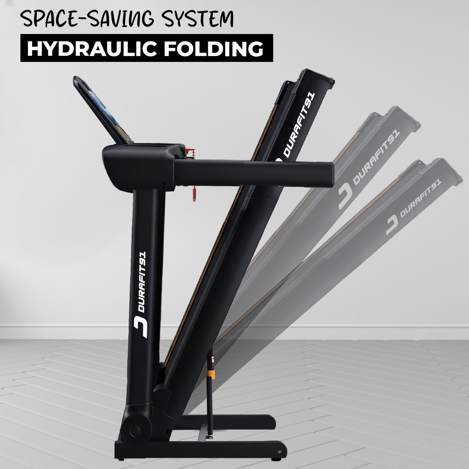 Image of Durafit91 Surge Multifunction 5HP Peak 140Kg Max Weight| 25-Auto Incline 16km Speed BLDC Treadmill (Max Weight:140 kg)