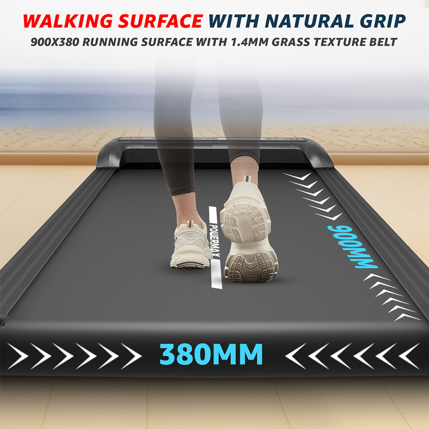 Image of Powermax Fitness 3HP Walking Pad 2 110kg Manual Incline Walkpad for Home Treadmill (Max Weight:110 kg)