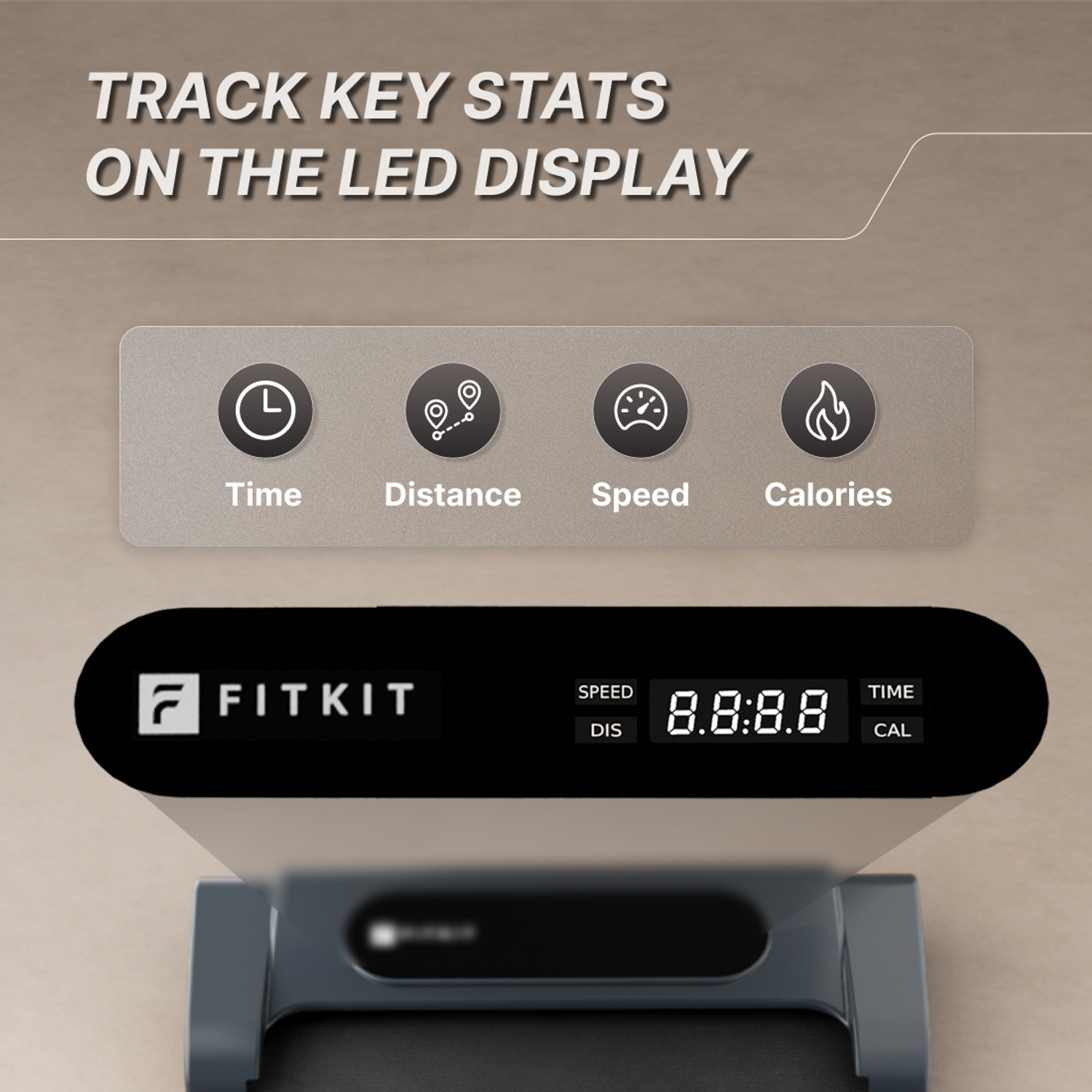 Image of FITKIT by Cult Neo Walking Pad 3.5HP BLDC Motor 120kg Weight 2 Level Incline (Grey) Treadmill (Max Weight:120 kg)