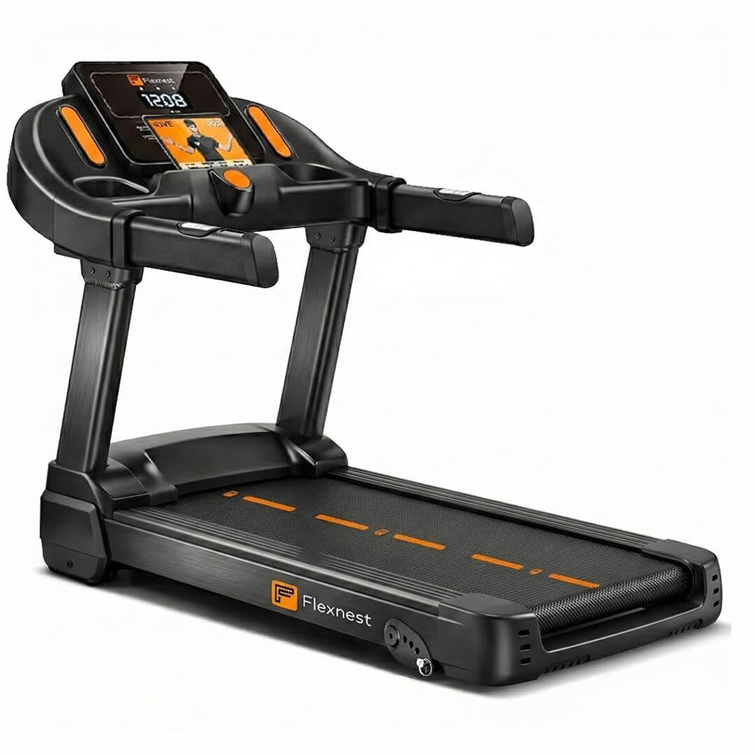 Image of Flexnest Flextread EZ 3HP Peak 14km /h Manual Incline with in-Built Bluetooth Speaker Treadmill (Max Weight:120 kg)