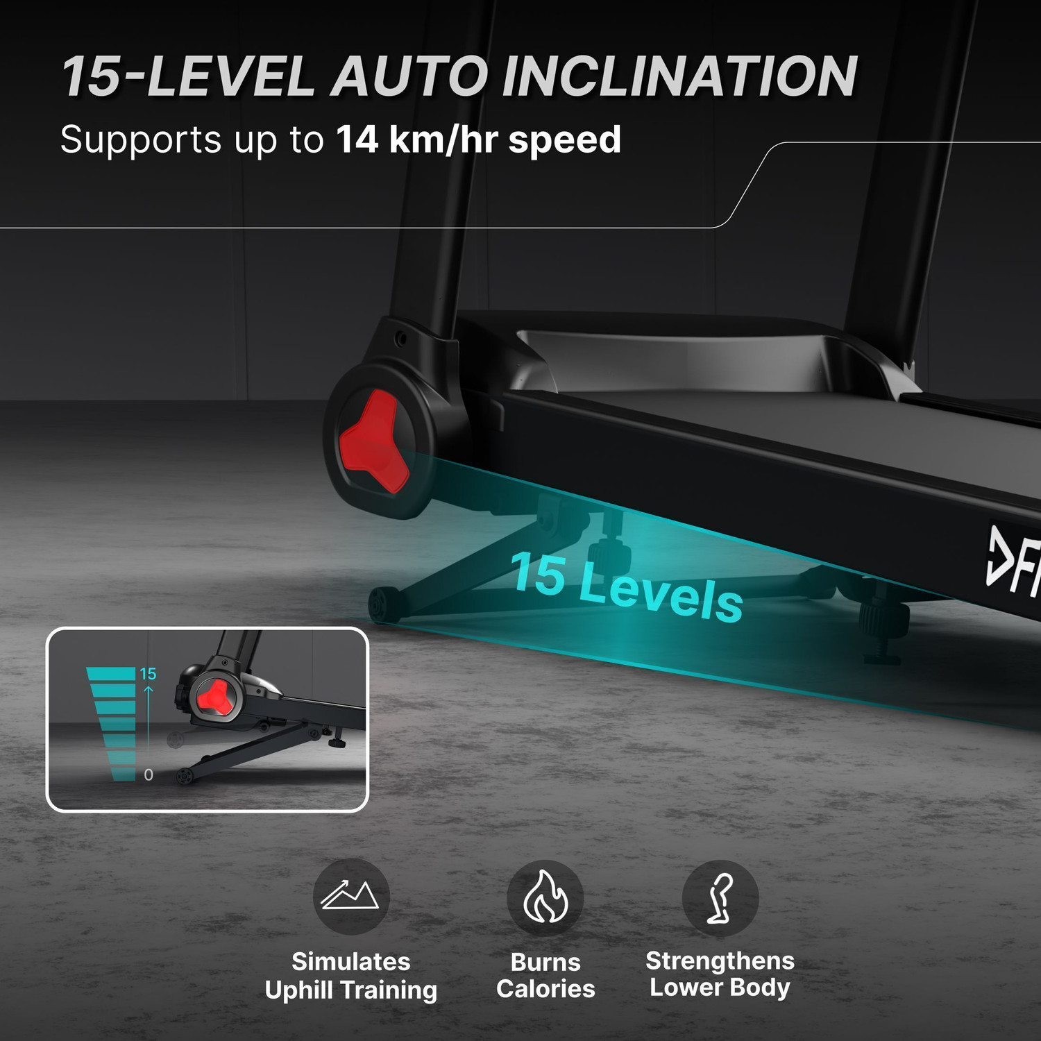 Image of FITKIT by Cult PowerRun96Auto BLDC Treadmill 5.5HP | Home Use Treadmill (Max Weight:120 kg)