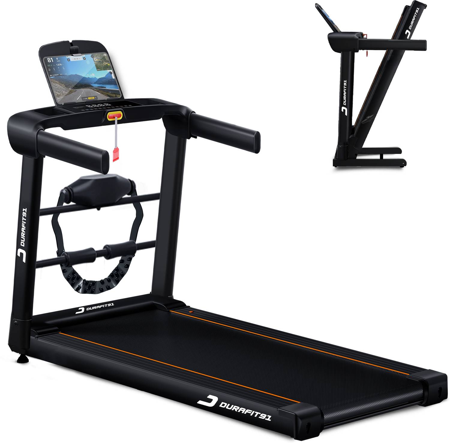 Durafit91 Ace Multifunction 4.5HP Peak | Max Weight:120Kg | 16km Speed|Foldable | Home Use Treadmill (Max Weight:120 kg)