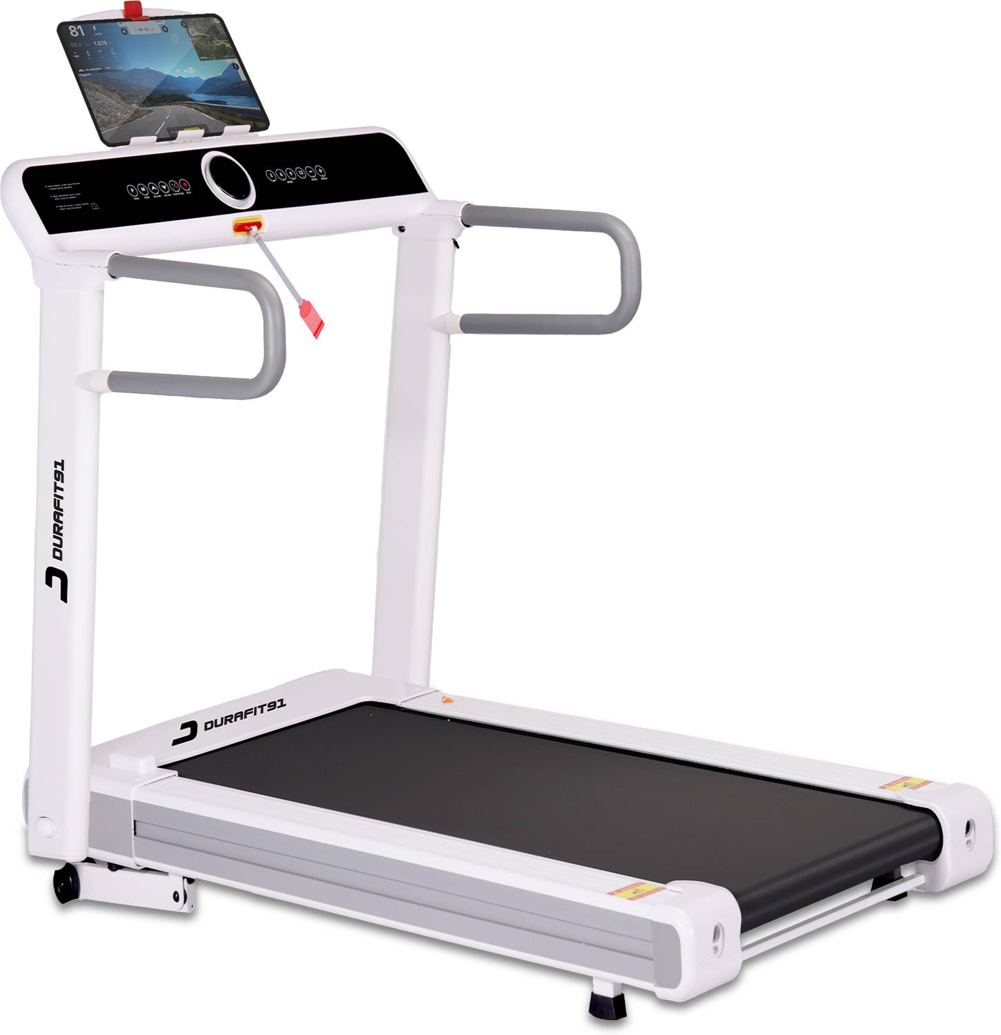 Durafit91 Sonic 5HP Peak 150Kg User Weight | 16km Speed | 20-Level Incline Home Use BLDC Treadmill (Max Weight:150 kg)