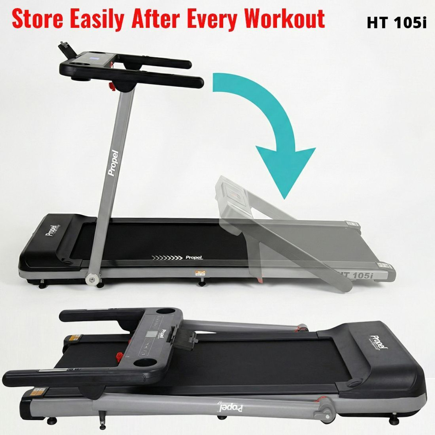 Image of Propel FitnessOne HT105i Foldable 5HP Peak 120kg Capacity 12km /h FitShow App Treadmill (Max Weight:120 kg)