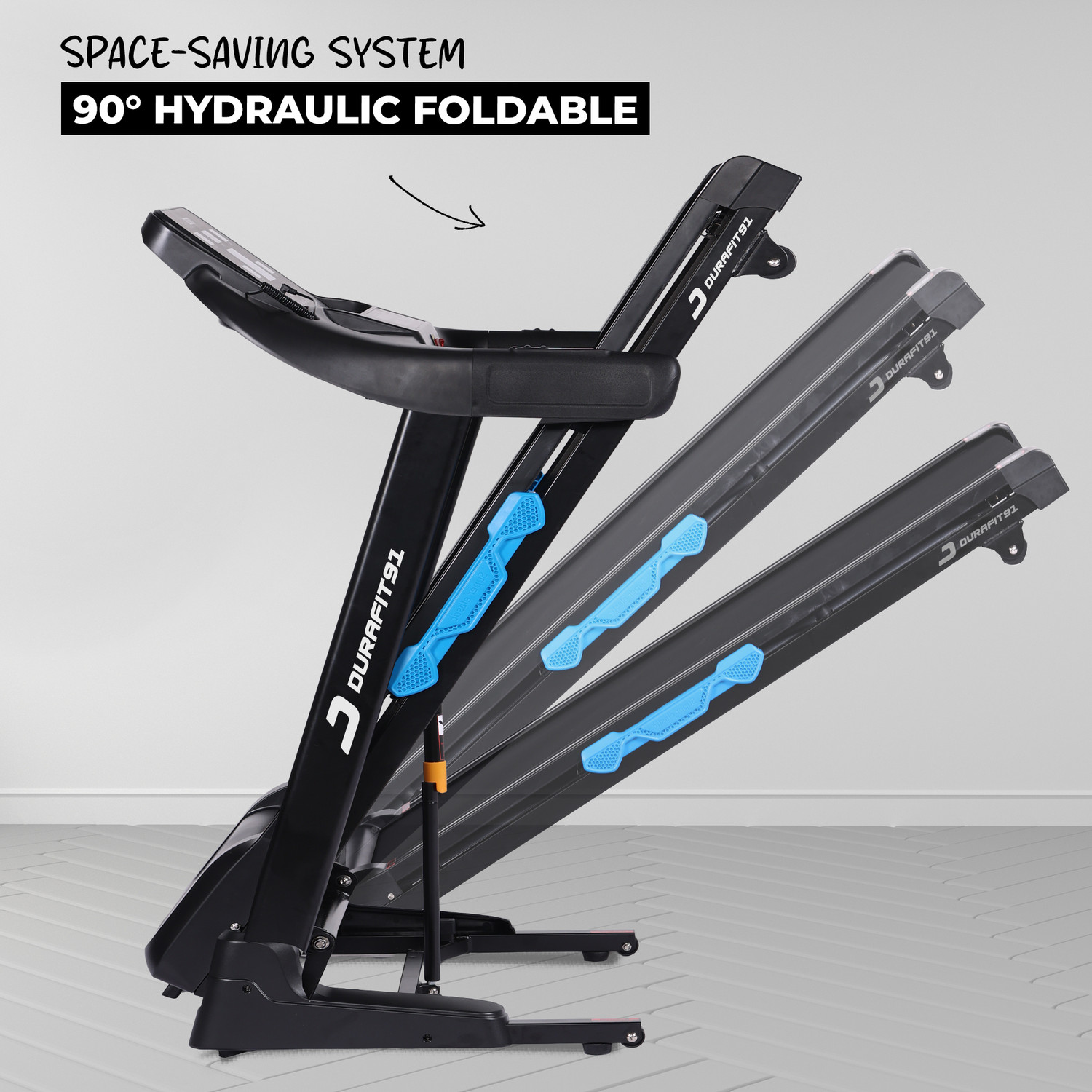 Image of Durafit Solid 5.5HP Peak AC 130Kg User Weight |12-Auto Incline |16km Speed | Foldable Treadmill (Max Weight:130 kg)