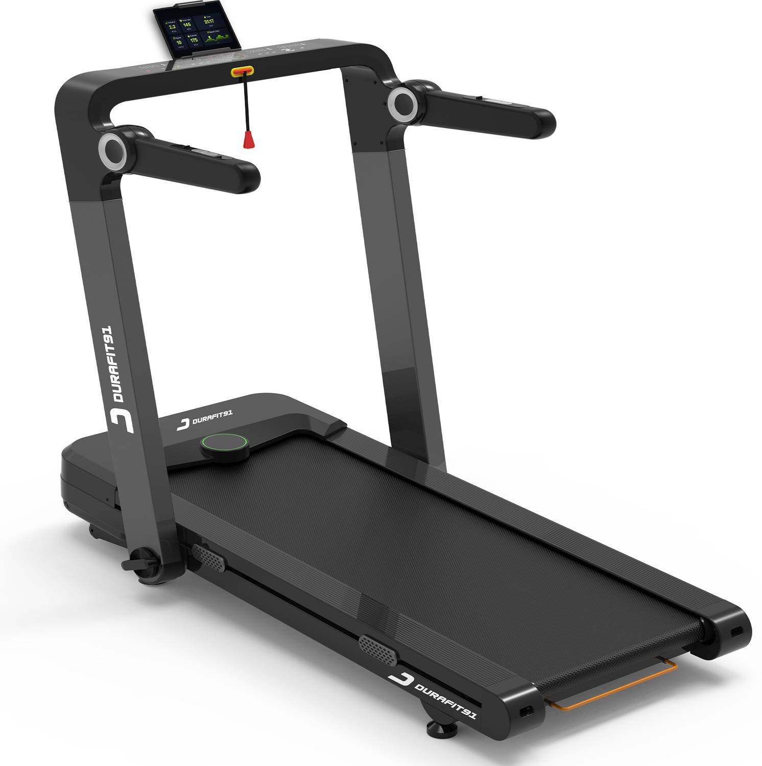 Durafit91 Vibe 5HP BLDC Peak 120Kg User Weight | 12-Auto Incline| 14km Speed | Home Use Treadmill (Max Weight:120 kg)