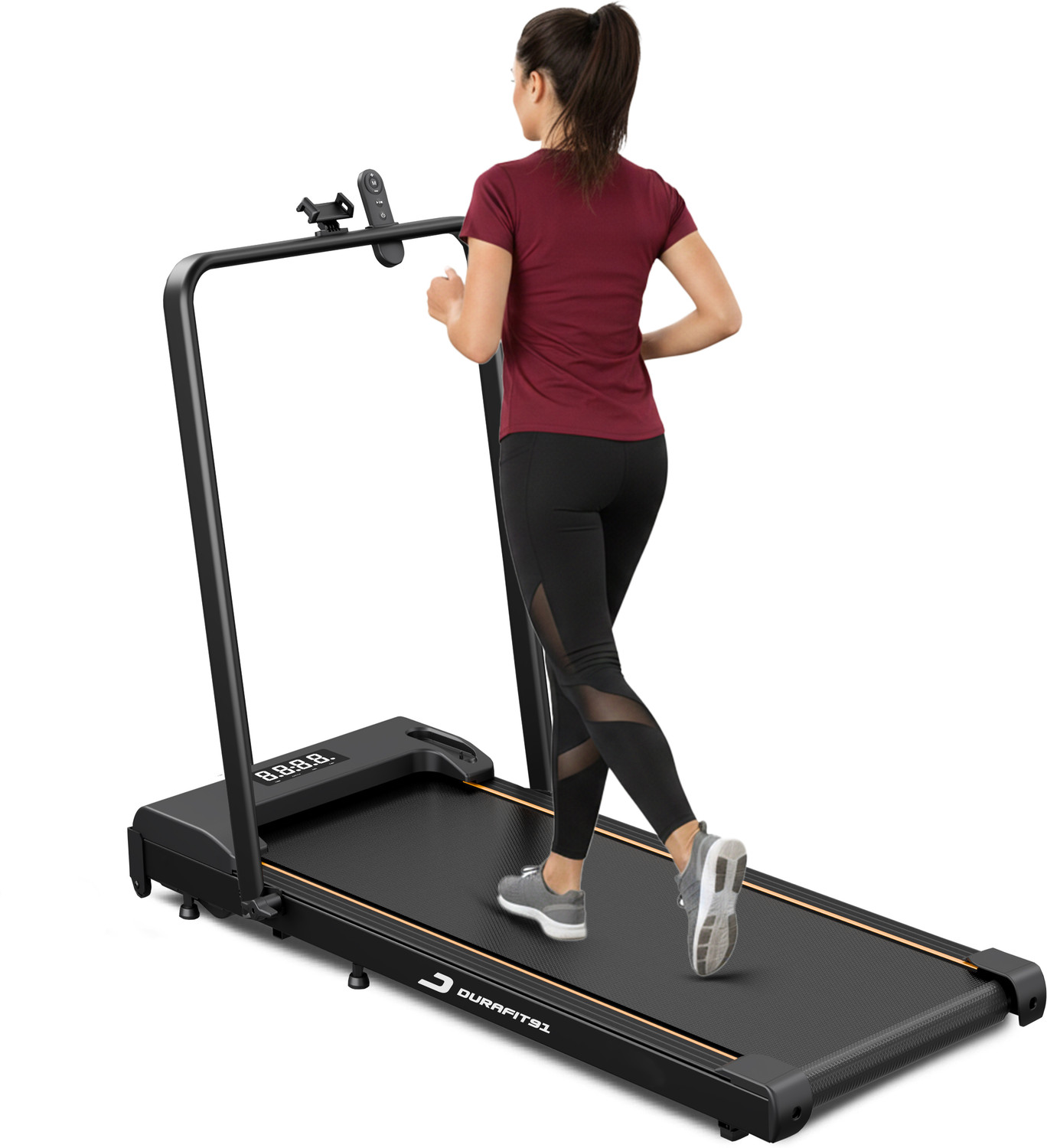 Image of Durafit91 Compact Walkpad 3HP Peak BLDC 120Kg User Weight 10km /h Speed with Remote Control Treadmill (Max Weight:120 kg)