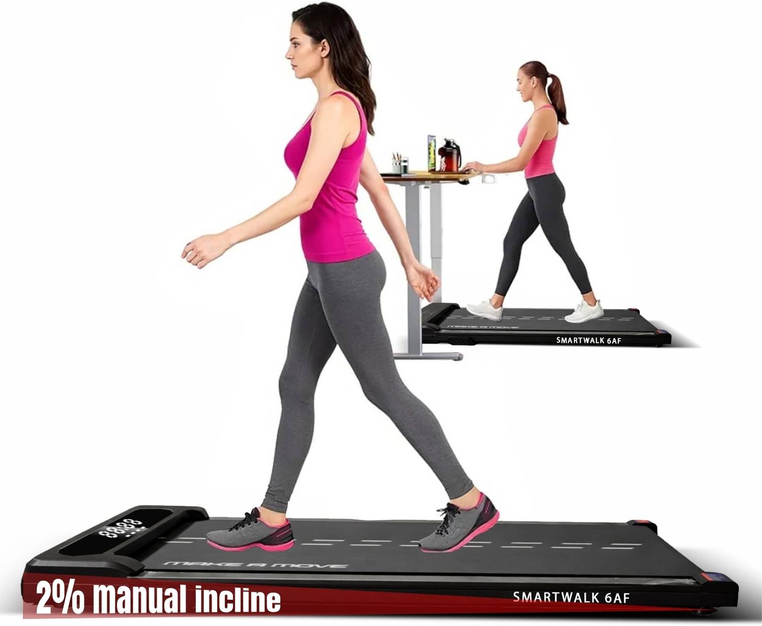 COCKATOO 6AF Slim Walking Pad Home Treadmill 3 HP 6km/hr 100kg