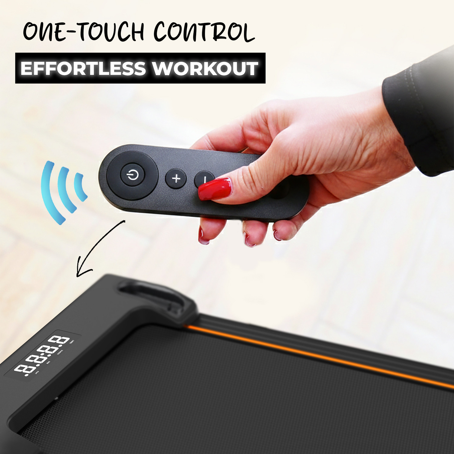 Image of Durafit91 Compact Lite Walkpad 120Kg Max Weight, 3HP Peak BLDC 10km /h Speed Remote Control Treadmill (Max Weight:120 kg)