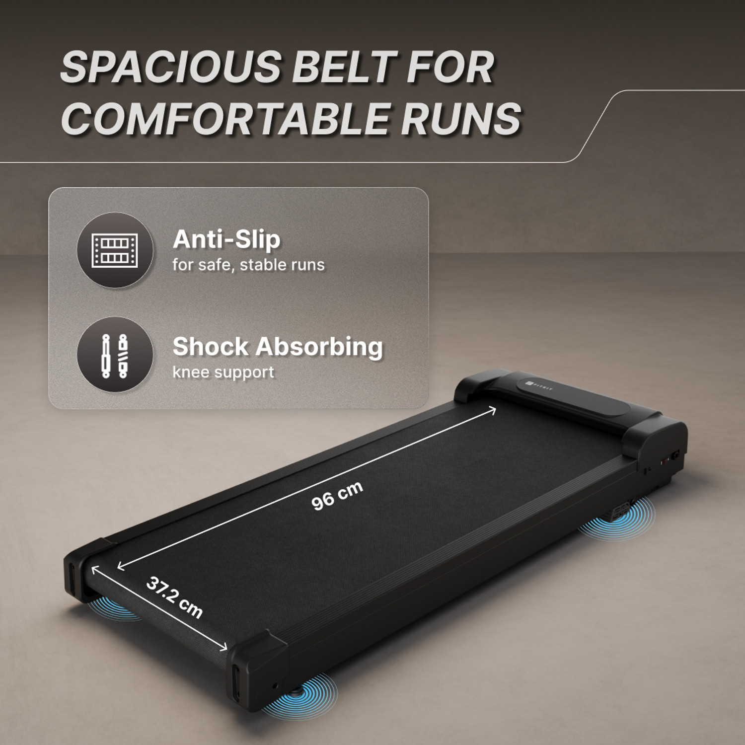 Image of FITKIT by Cult Neo Walking Pad 3.5HP BLDC Motor 2 Level Incline 120kg Weight (Black) Treadmill (Max Weight:120 kg)