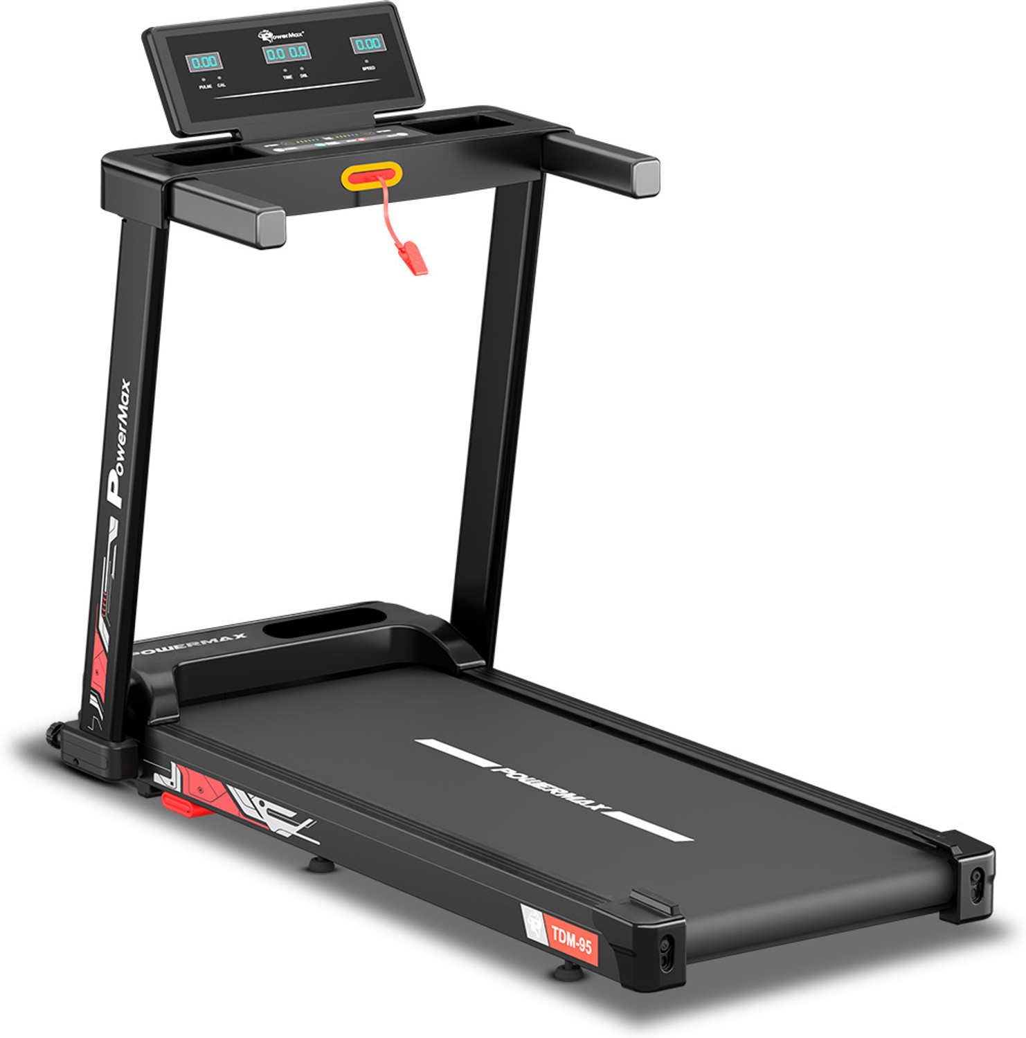 Image of Powermax Fitness TDM-95 4HP BLDC Motor 110KG 8% Manual Incline Shock Absorb for Home Cardio Treadmill (Max Weight:110 kg)