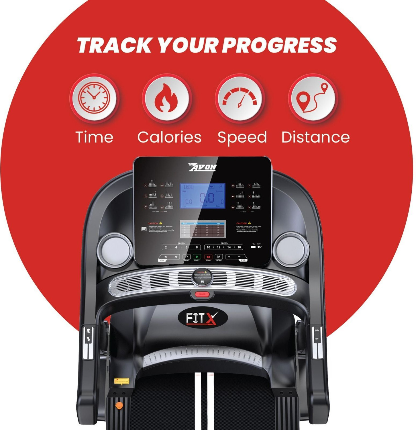 Image of FitX Motorized Treadmill 3.5HP Peak Power Home use Treadmill (Max Weight:130 kg)
