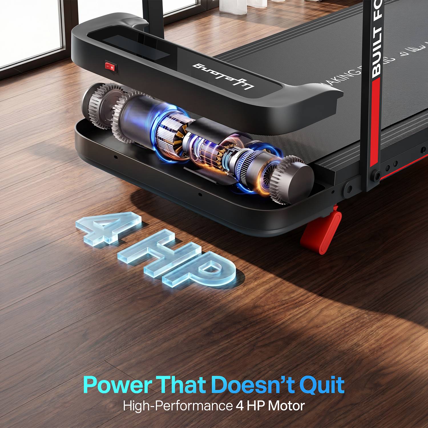 Lifelong 4 HP Motorized Treadmill - Image 5