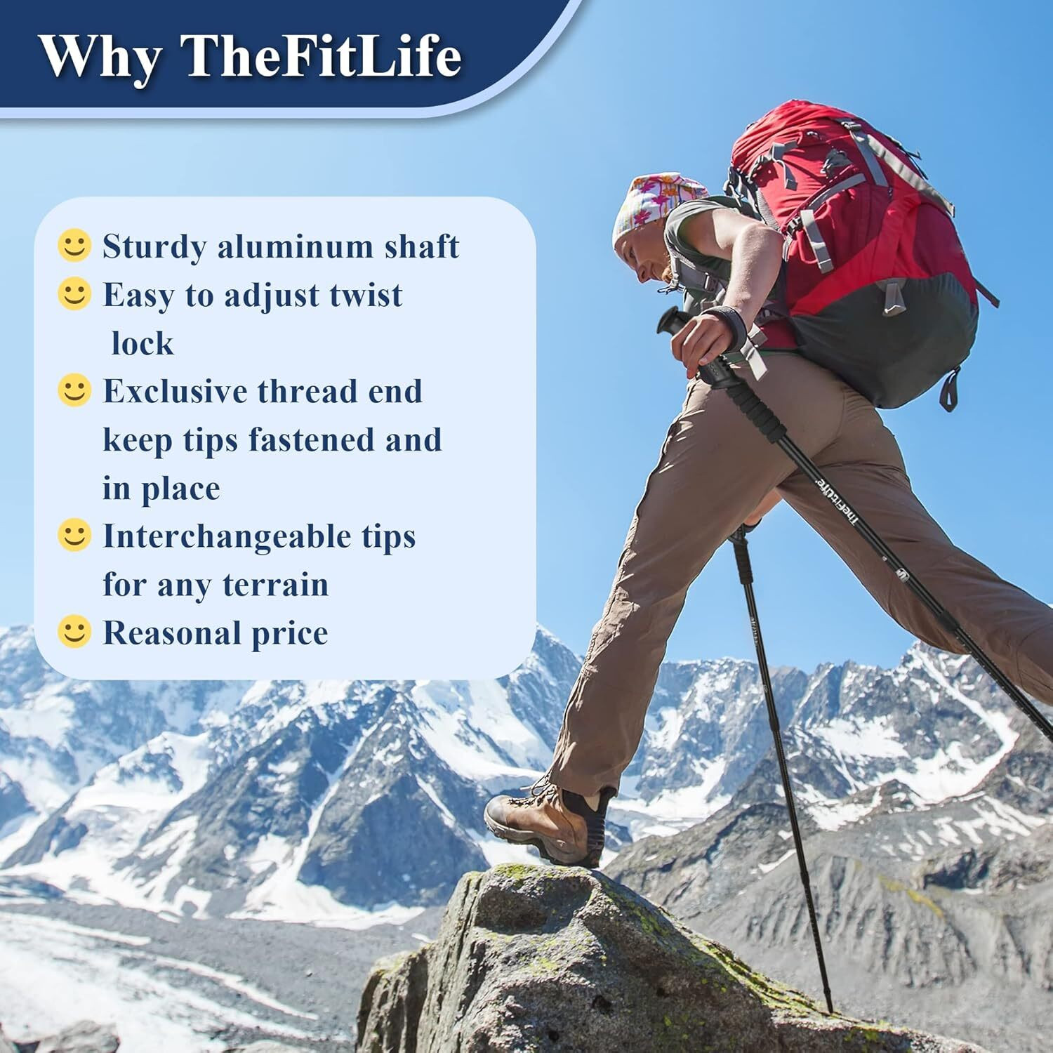 Image of CLVMART 3 Section Trekking Pole