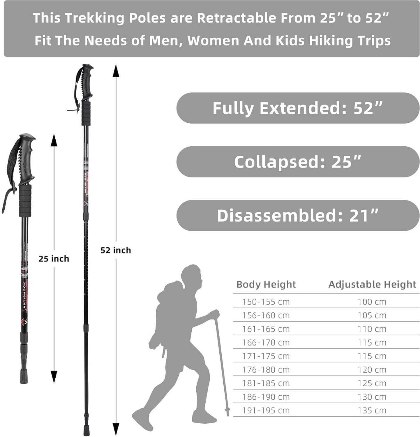 Image of TOPHAVEN 3 Section Trekking Pole