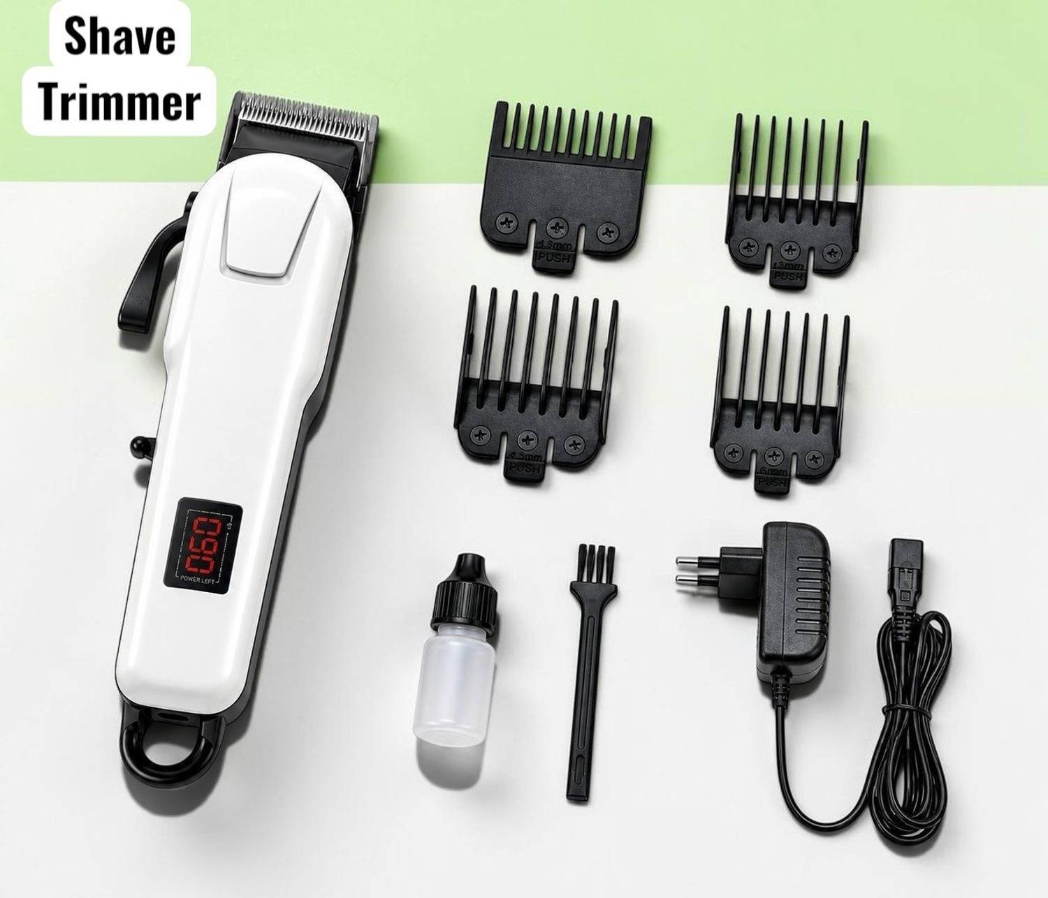AMVONZ X88 Men Hair Trimmer Cordless Rechargeable Beard Mustache Styling Trimmer Fully Waterproof Trimmer 240 min Runtime 4 Length Settings - Image 1