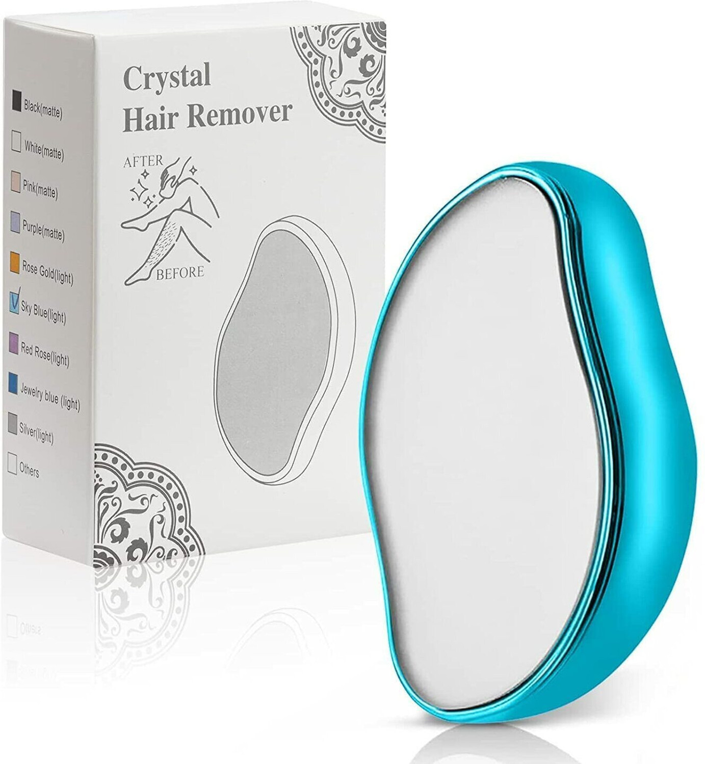 Image of FLOSTRAIN Painless Crystal Hair Eraser for Women & Men - Nano Crystal Hair Remover Trimmer 0 min Runtime 11 Length Settings