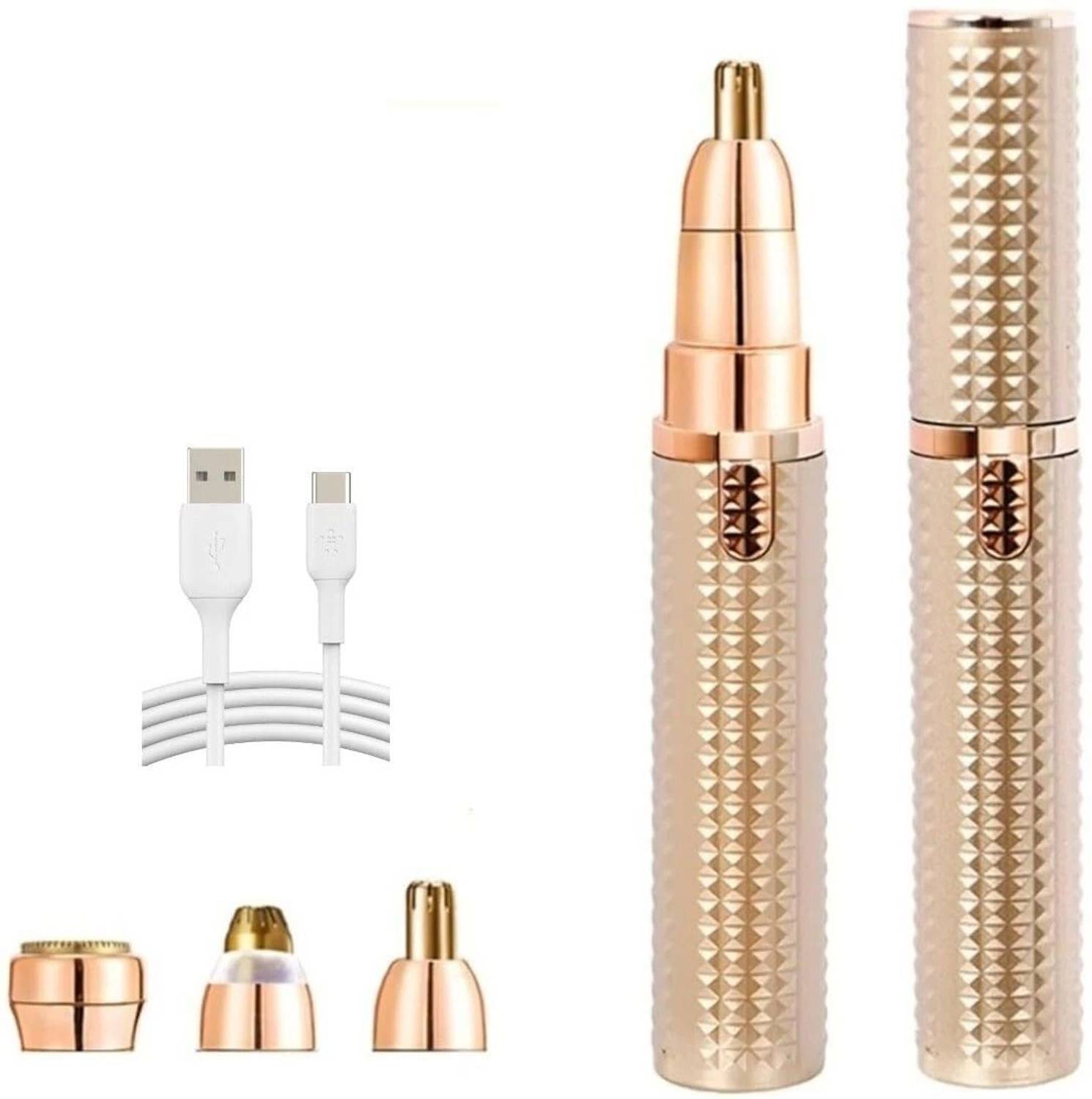 DENDUES 3 IN 1 Eyebrow Machine For Women,Face Lips Nose Hair Removal D105 Trimmer 90 min Runtime 3 Length Settings